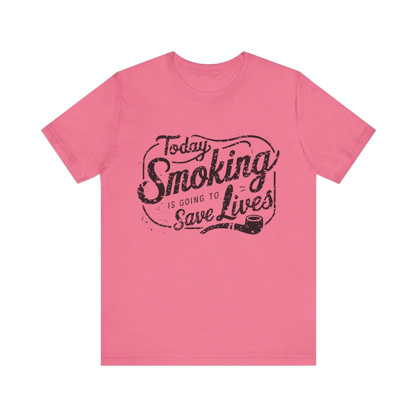 Dark Humor Shirt - "Smoking Saves Lives" Vintage Design - Text Tease