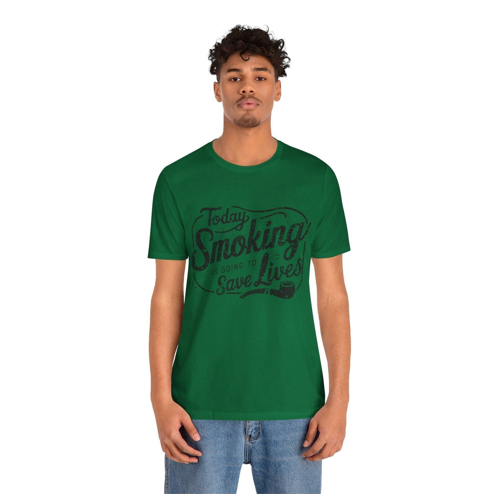 Dark Humor Shirt - "Smoking Saves Lives" Vintage Design - Text Tease