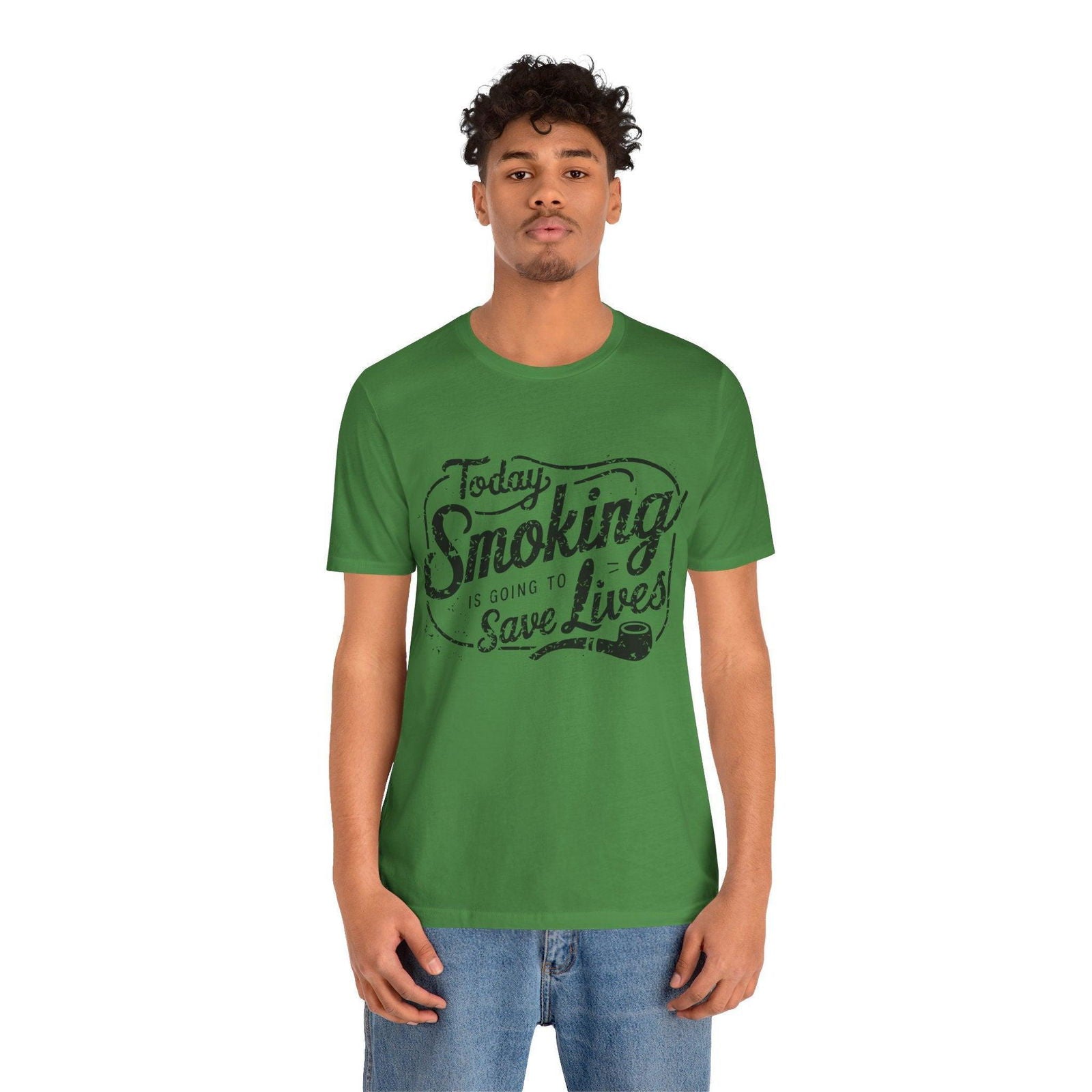 Dark Humor Shirt - "Smoking Saves Lives" Vintage Design - Text Tease
