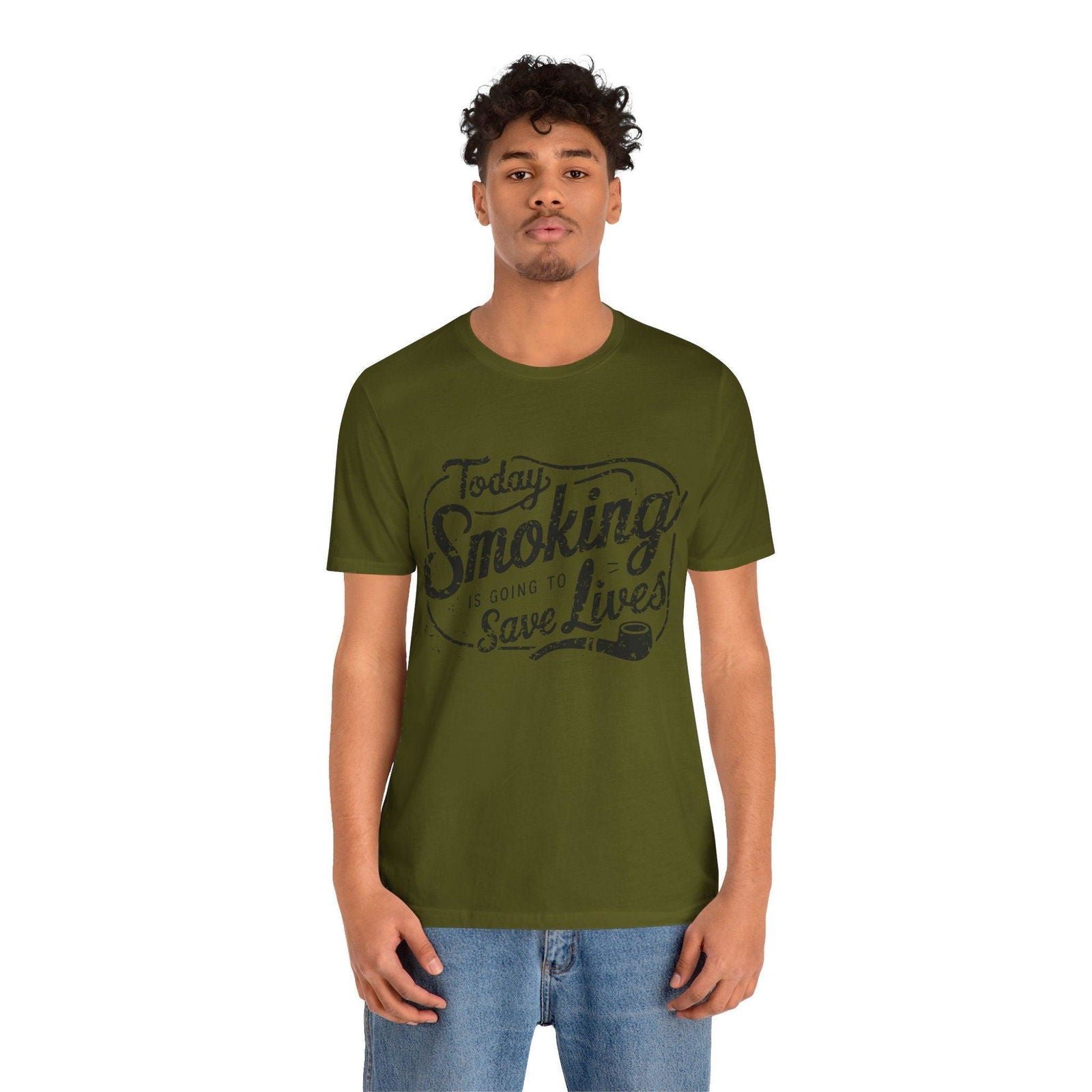 Dark Humor Shirt - "Smoking Saves Lives" Vintage Design - Text Tease