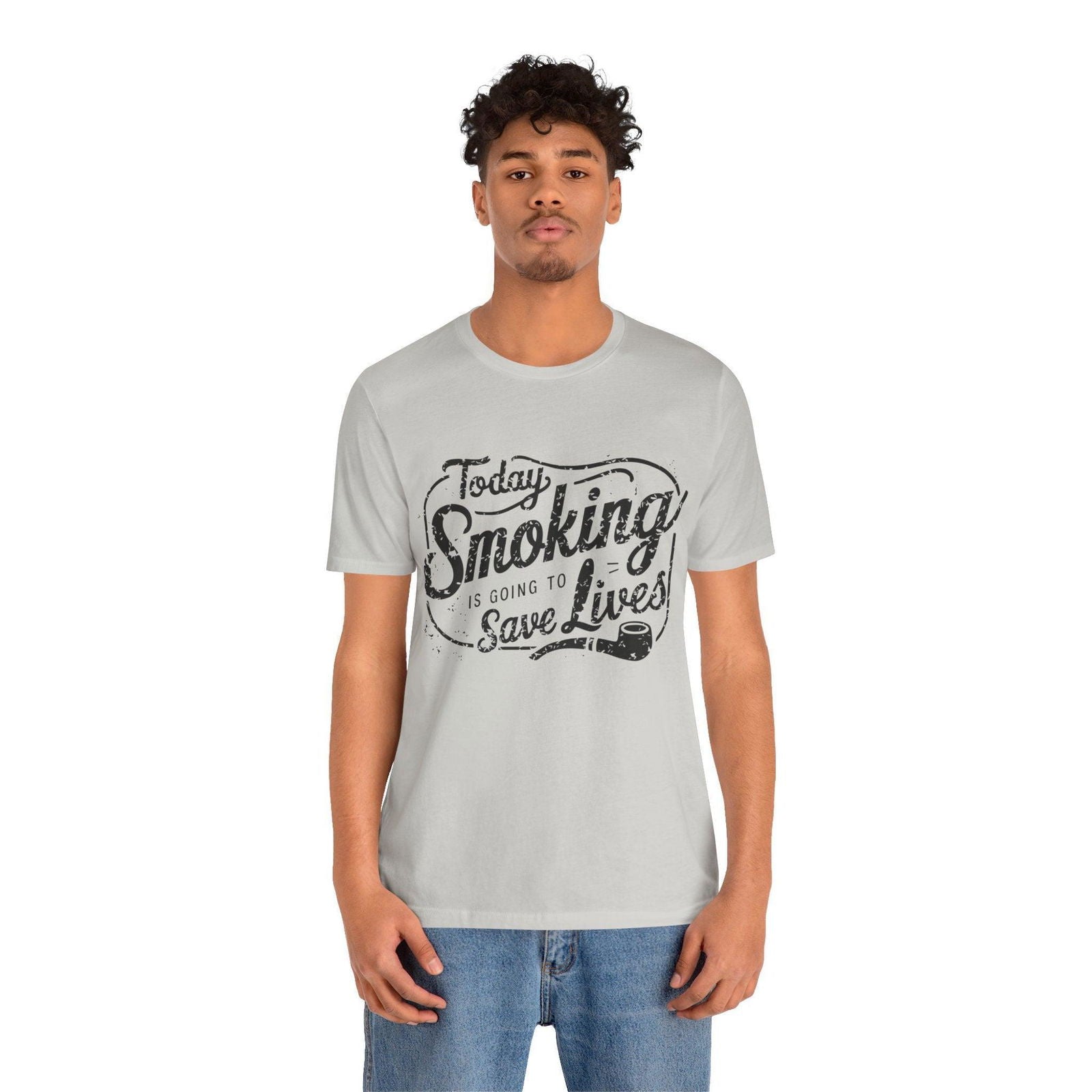 Dark Humor Shirt - "Smoking Saves Lives" Vintage Design - Text Tease