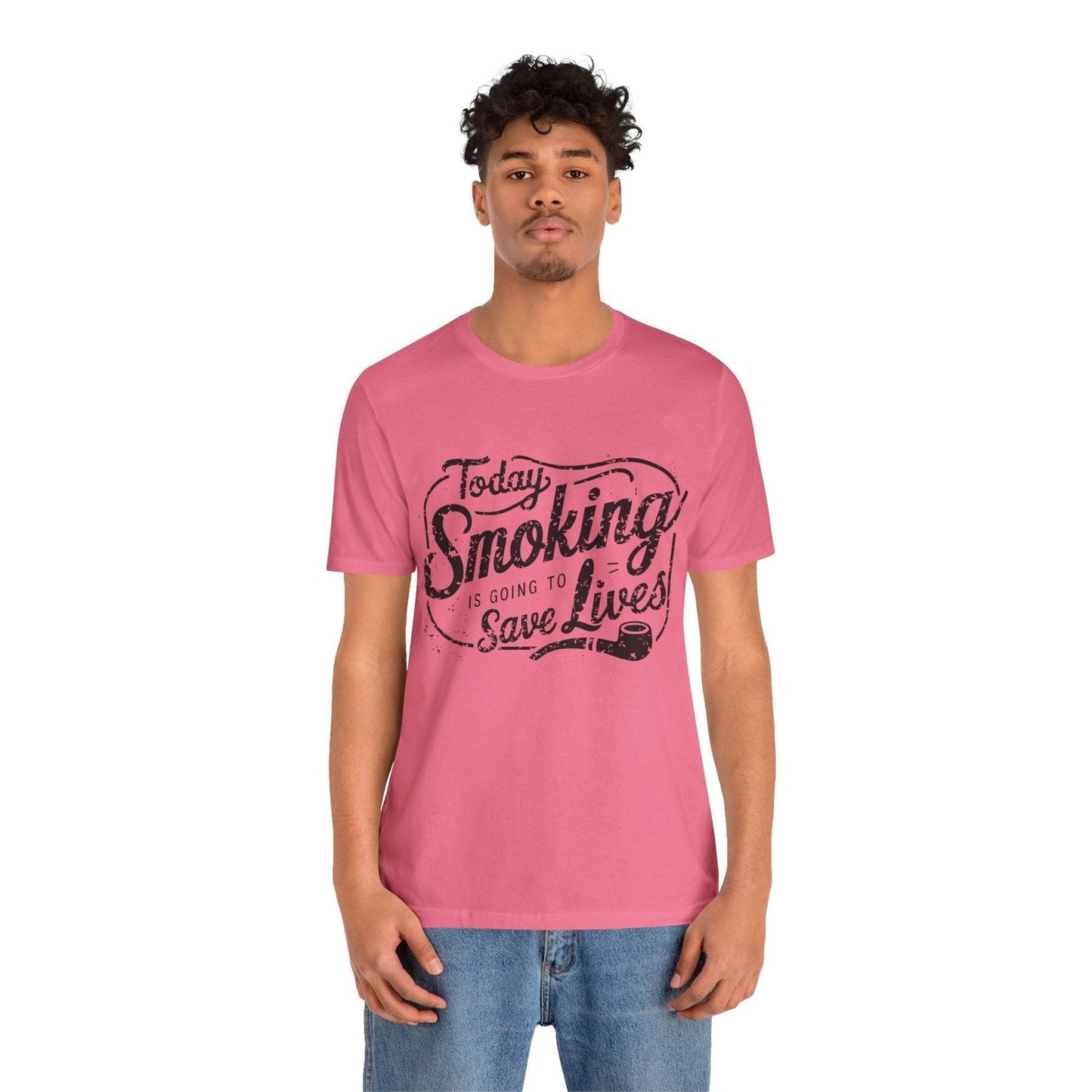Dark Humor Shirt - "Smoking Saves Lives" Vintage Design - Text Tease