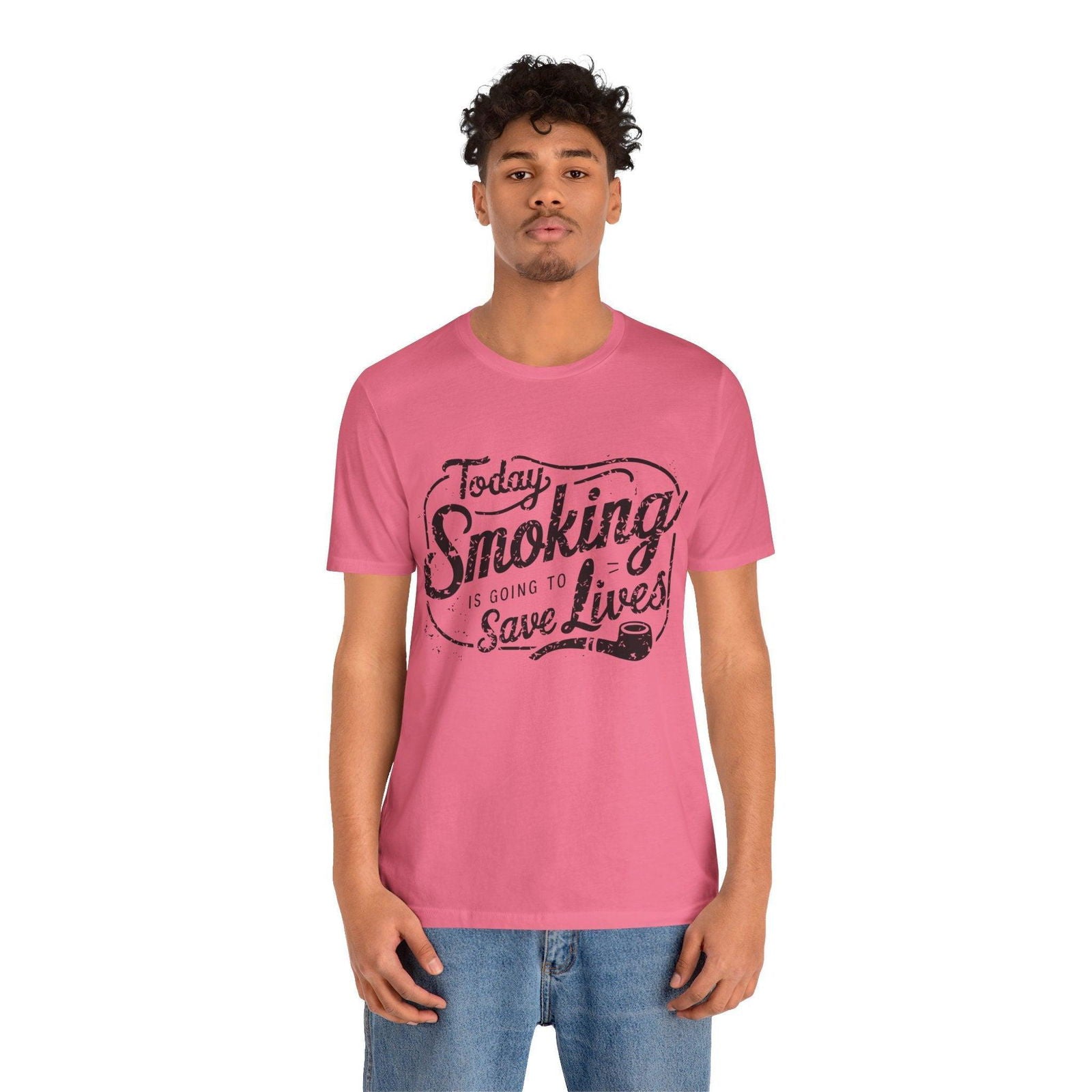 Dark Humor Shirt - "Smoking Saves Lives" Vintage Design - Text Tease