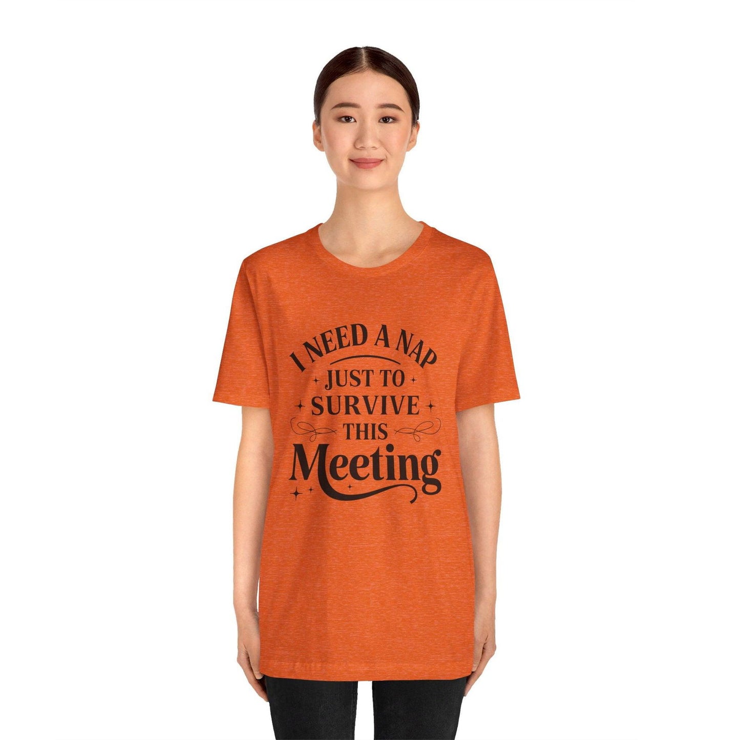 Funny Work T Shirt - "I Need a Nap" Zoom Humor Tee - Text Tease