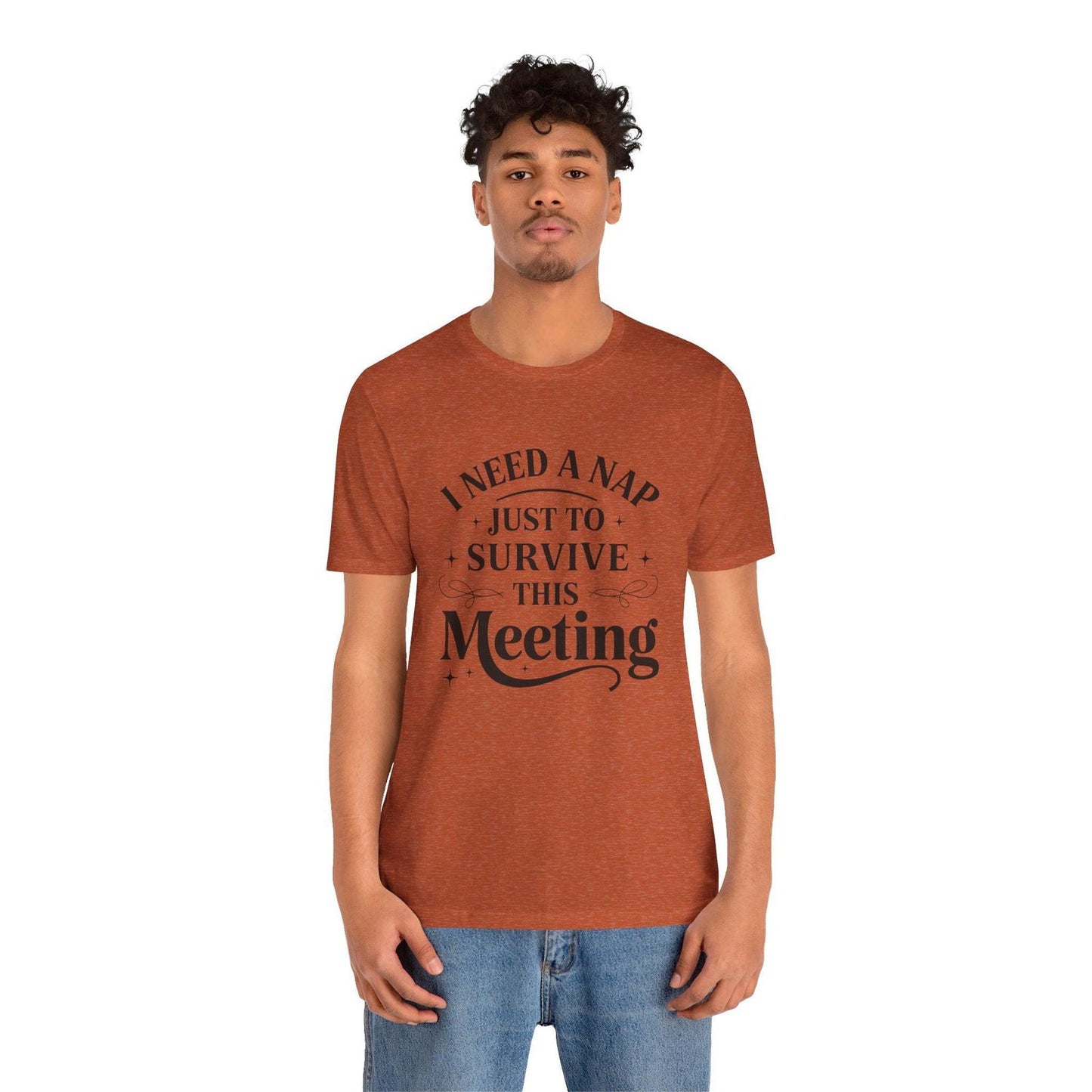Funny Work T Shirt - "I Need a Nap" Zoom Humor Tee - Text Tease