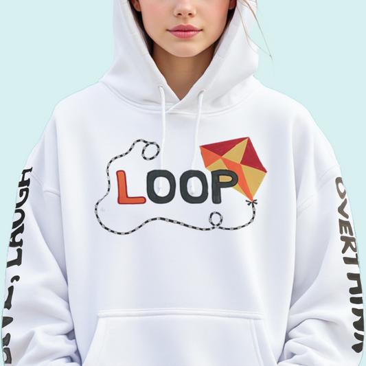 Live. Laugh. Overthink. Hooded Sweatshirt - Text Tease