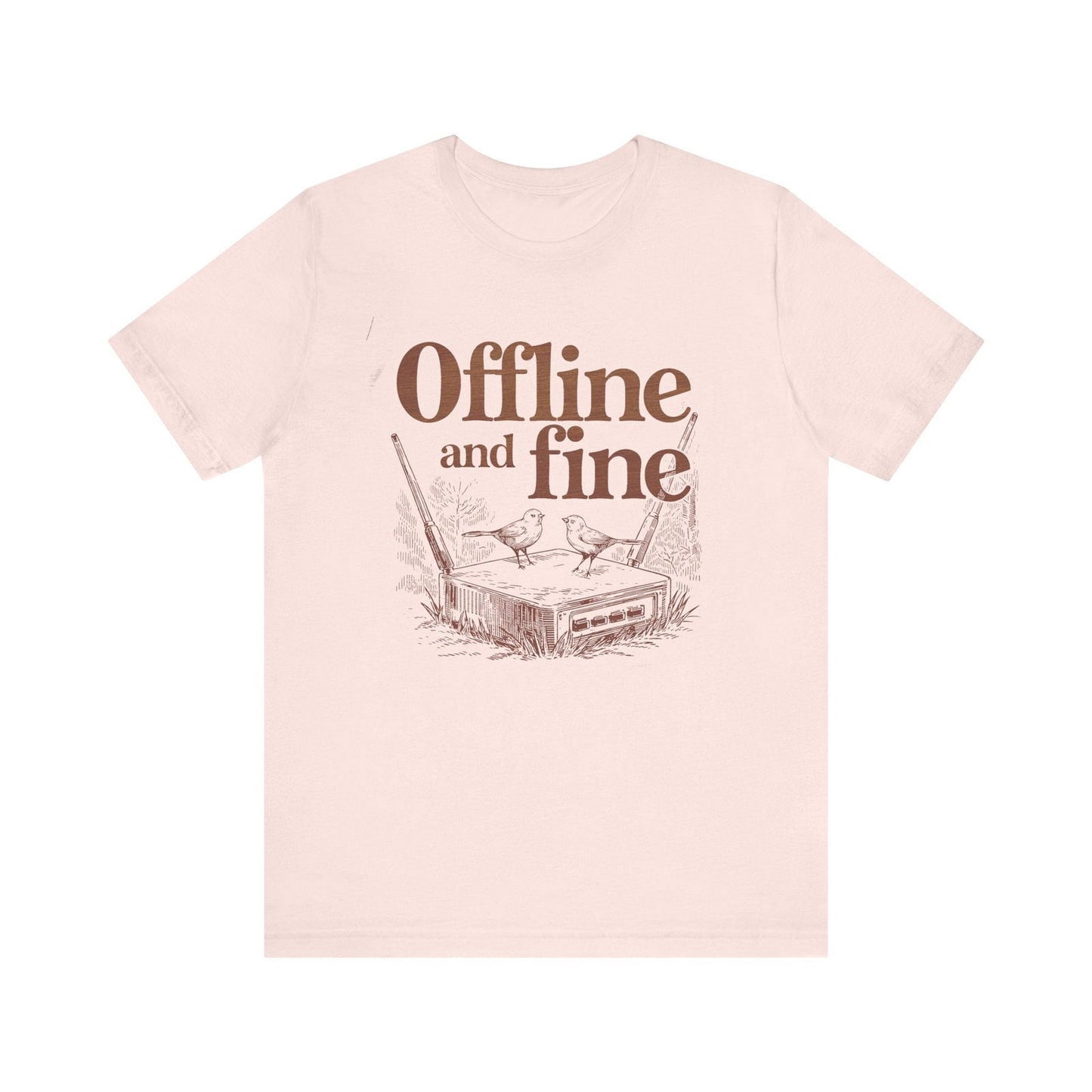 Digital detox vacation tee with subtle humor for FOMO-prone introverts