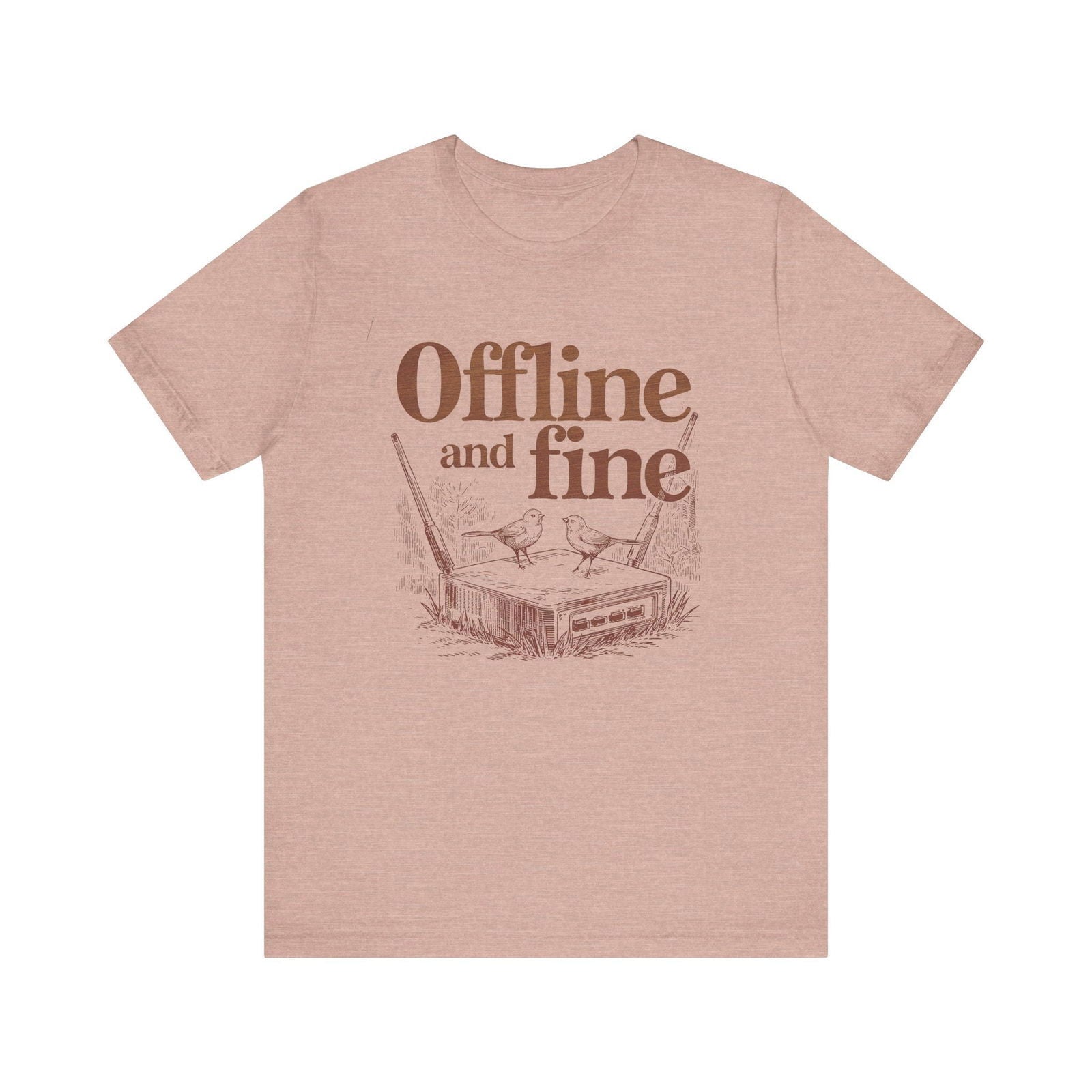 Digital detox vacation tee with subtle humor for FOMO-prone introverts