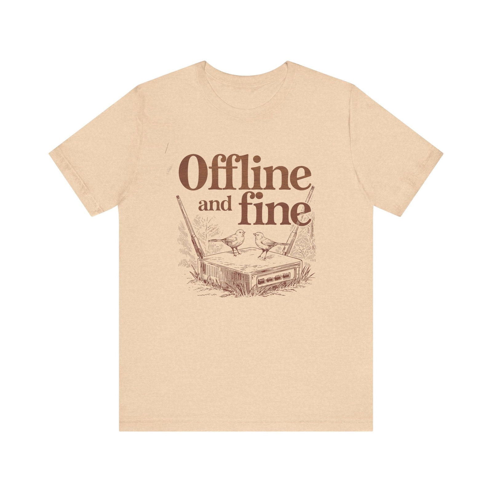 Digital detox vacation tee with subtle humor for FOMO-prone introverts