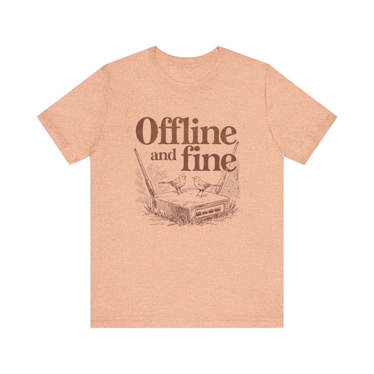 Digital detox vacation tee with subtle humor for FOMO-prone introverts