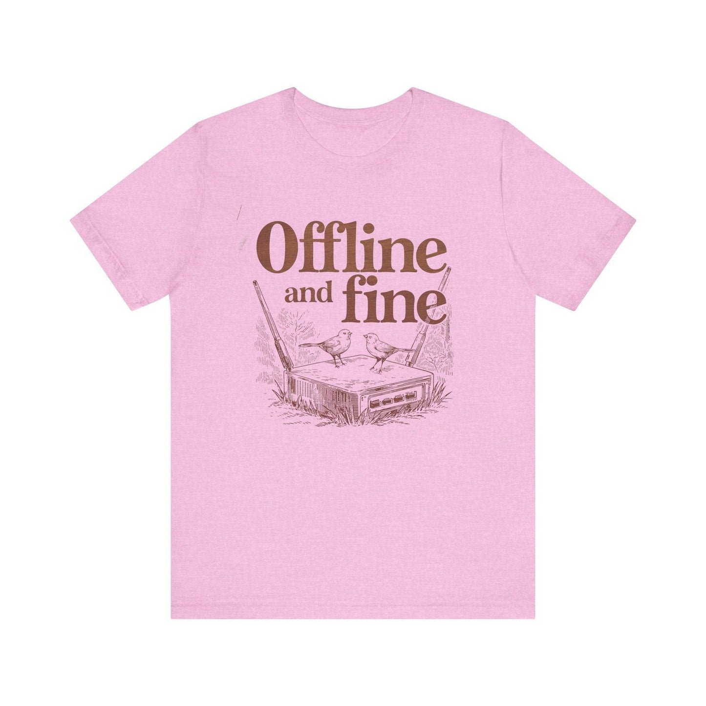 Digital detox vacation tee with subtle humor for FOMO-prone introverts