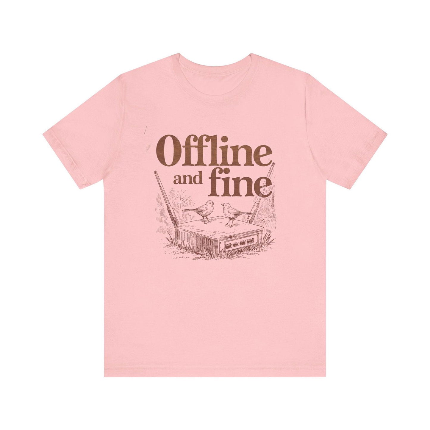 Digital detox vacation tee with subtle humor for FOMO-prone introverts