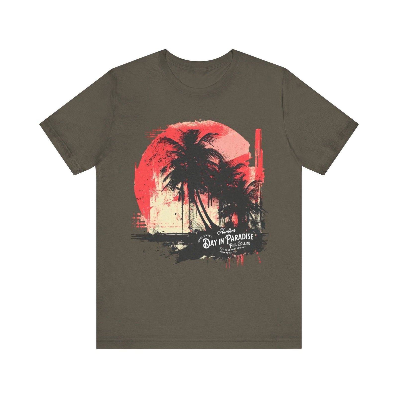 Phil Collins T Shirt - "Another Day in Paradise" Vintage Design - Text Tease