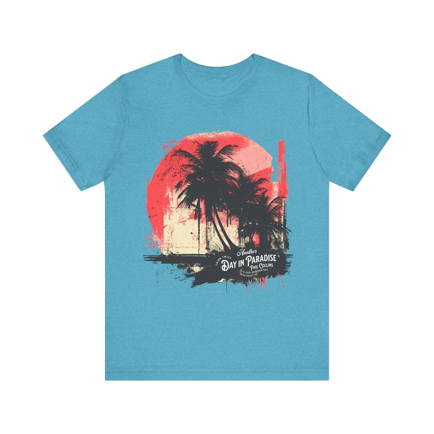 Phil Collins T Shirt - "Another Day in Paradise" Vintage Design - Text Tease