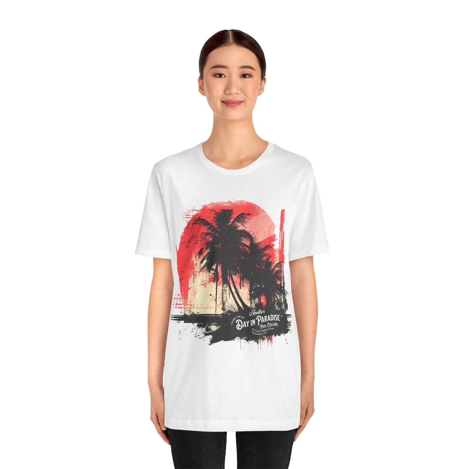 Phil Collins T Shirt - "Another Day in Paradise" Vintage Design - Text Tease