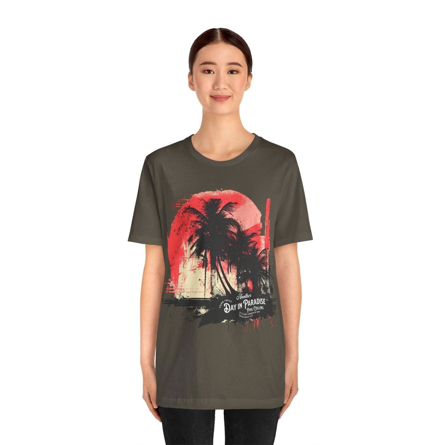 Phil Collins T Shirt - "Another Day in Paradise" Vintage Design - Text Tease