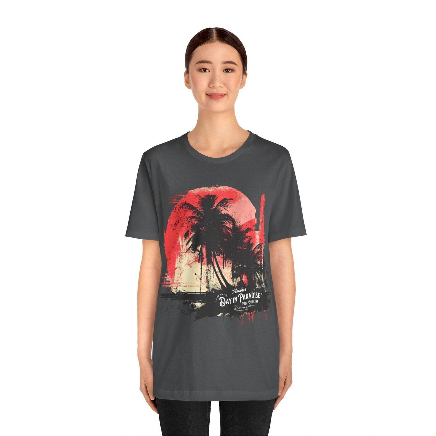 Phil Collins T Shirt - "Another Day in Paradise" Vintage Design - Text Tease