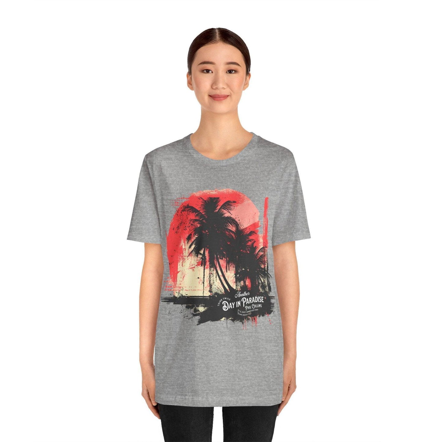 Phil Collins T Shirt - "Another Day in Paradise" Vintage Design - Text Tease