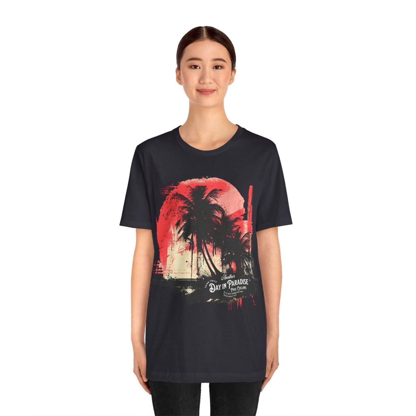 Phil Collins T Shirt - "Another Day in Paradise" Vintage Design - Text Tease