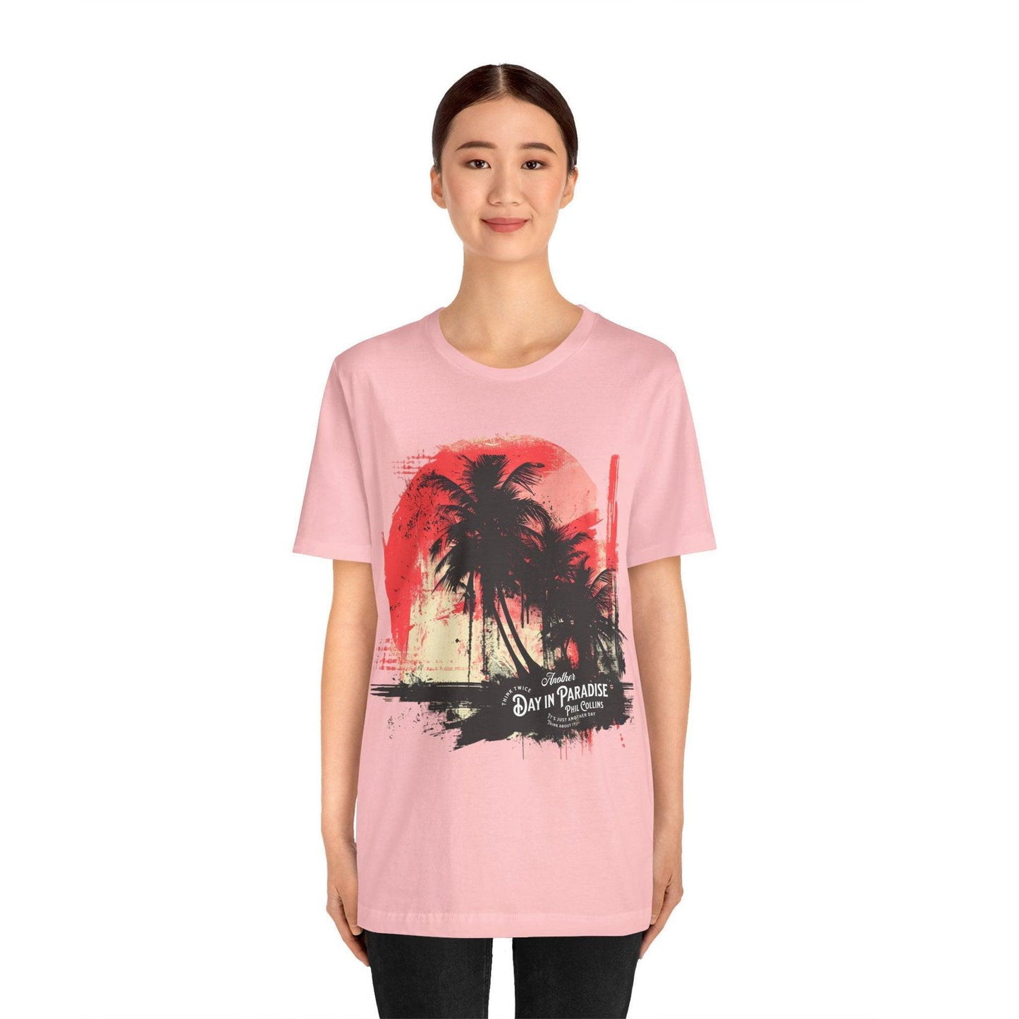 Phil Collins T Shirt - "Another Day in Paradise" Vintage Design - Text Tease