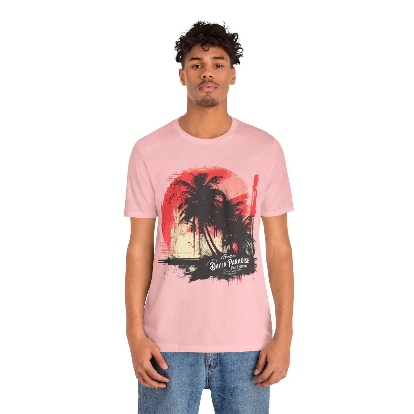 Phil Collins T Shirt - "Another Day in Paradise" Vintage Design - Text Tease