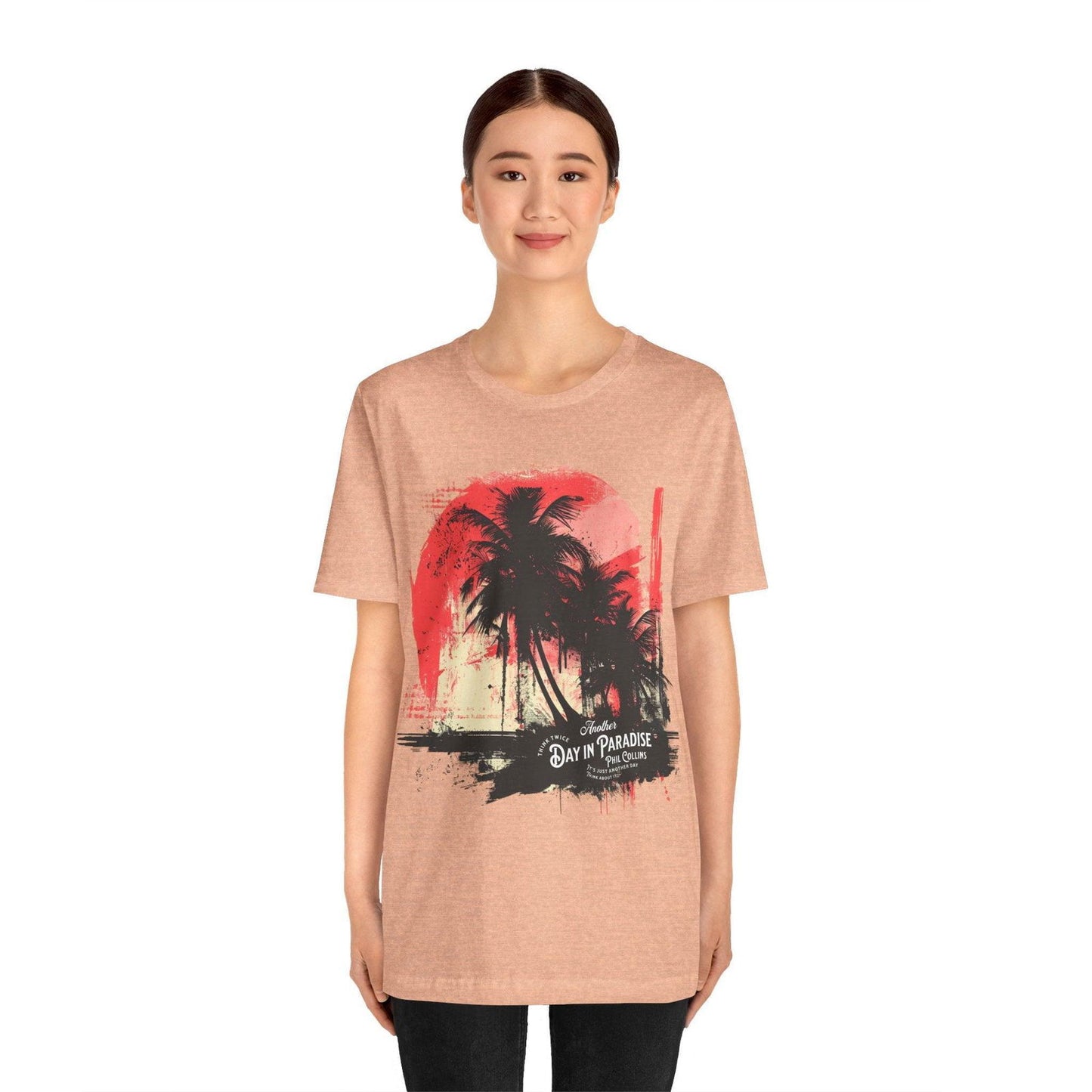 Phil Collins T Shirt - "Another Day in Paradise" Vintage Design - Text Tease