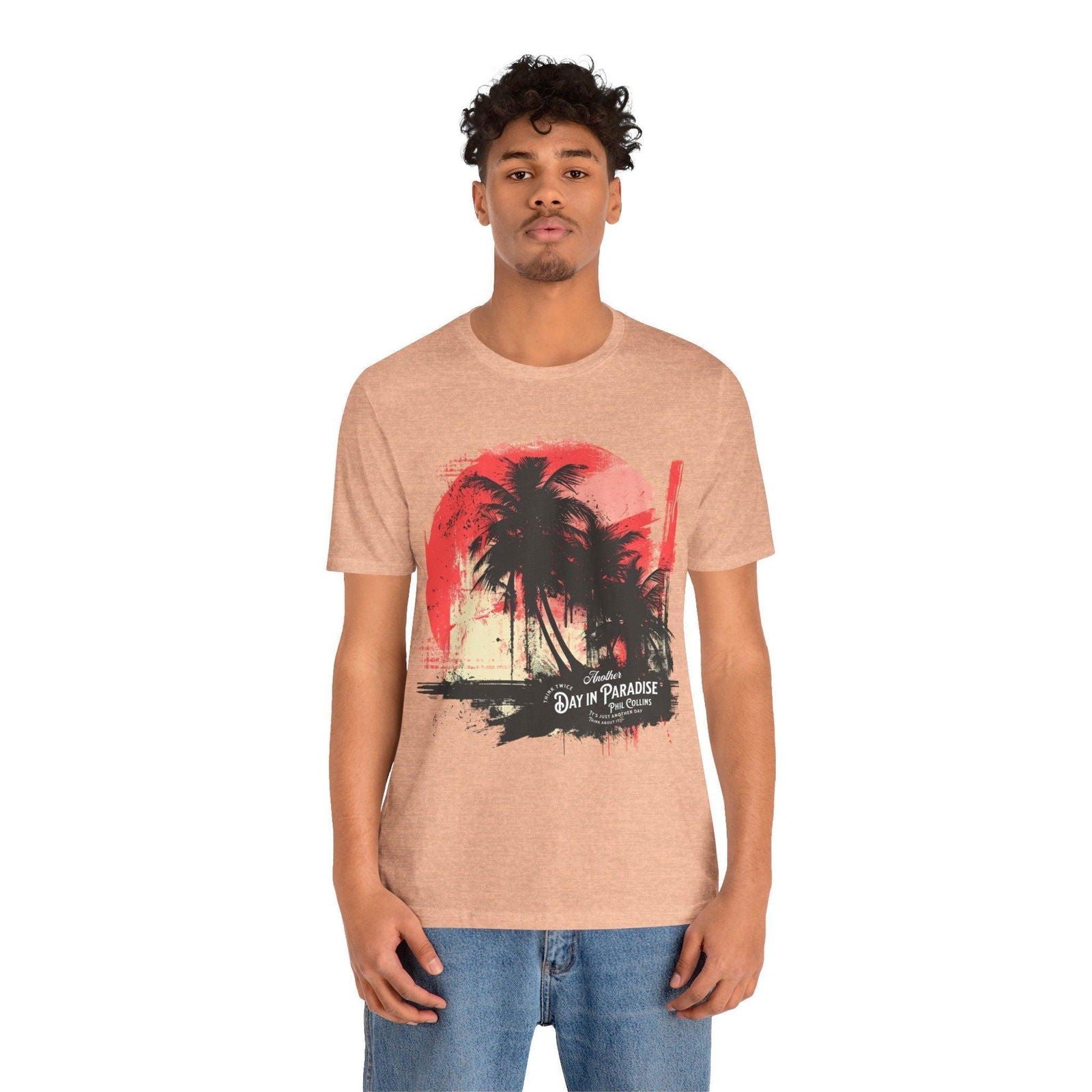 Phil Collins T Shirt - "Another Day in Paradise" Vintage Design - Text Tease