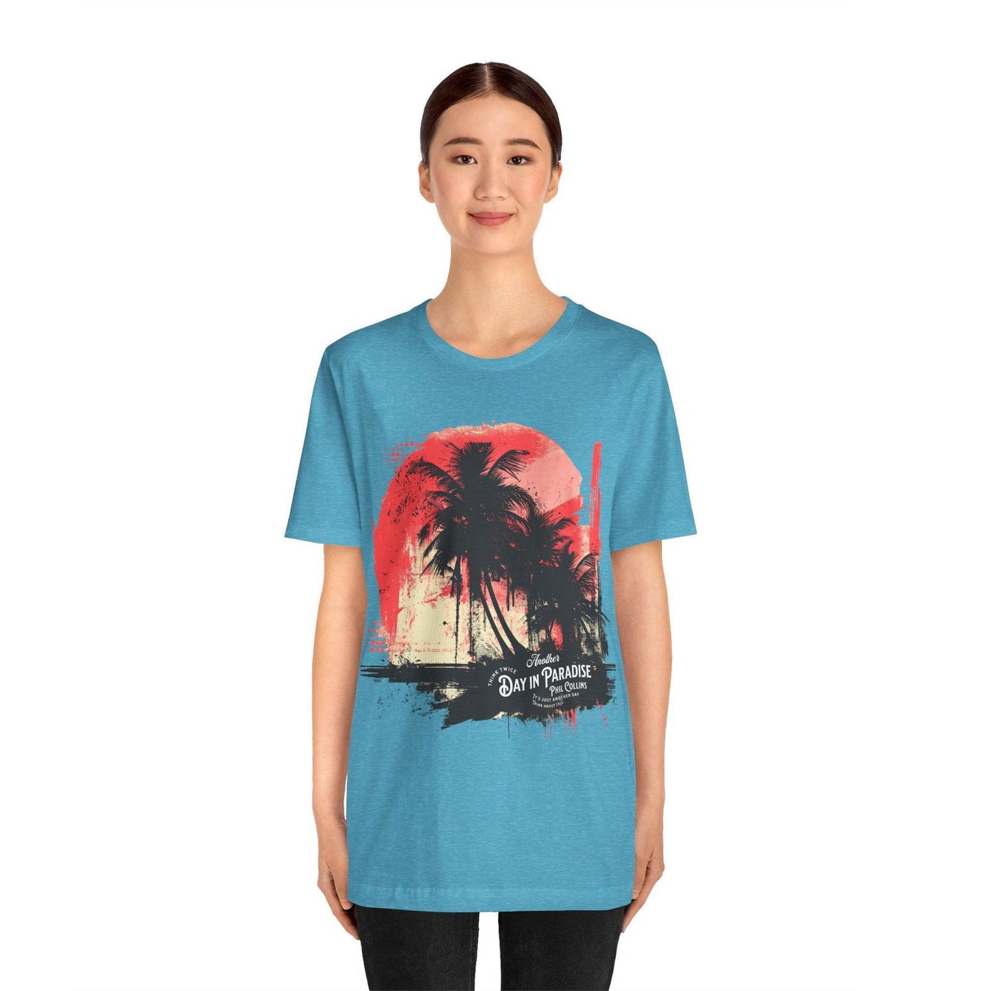 Phil Collins T Shirt - "Another Day in Paradise" Vintage Design - Text Tease
