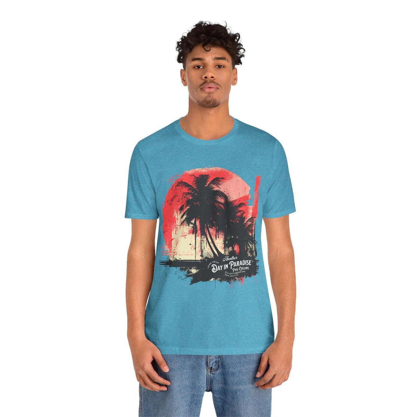 Phil Collins T Shirt - "Another Day in Paradise" Vintage Design - Text Tease