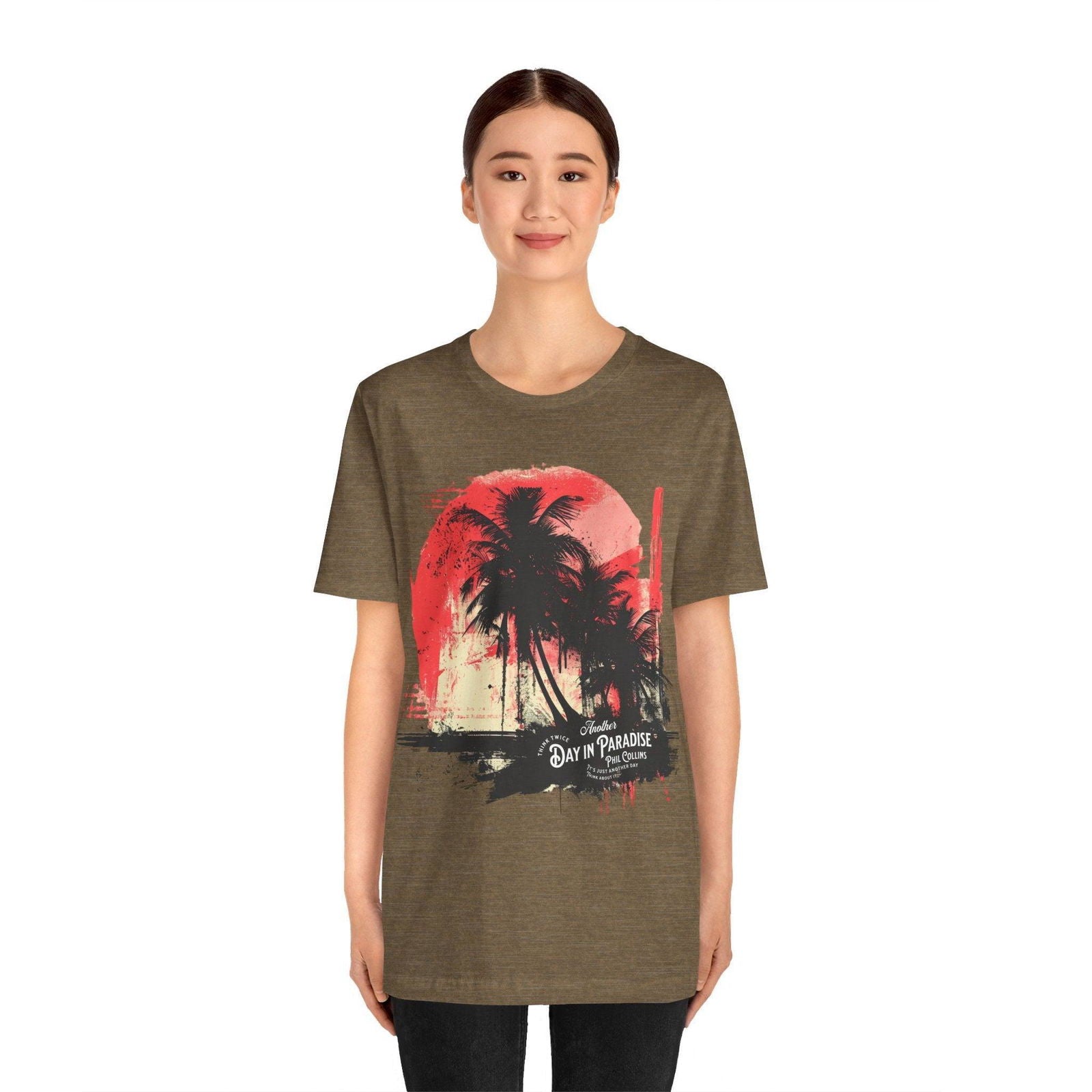 Phil Collins T Shirt - "Another Day in Paradise" Vintage Design - Text Tease