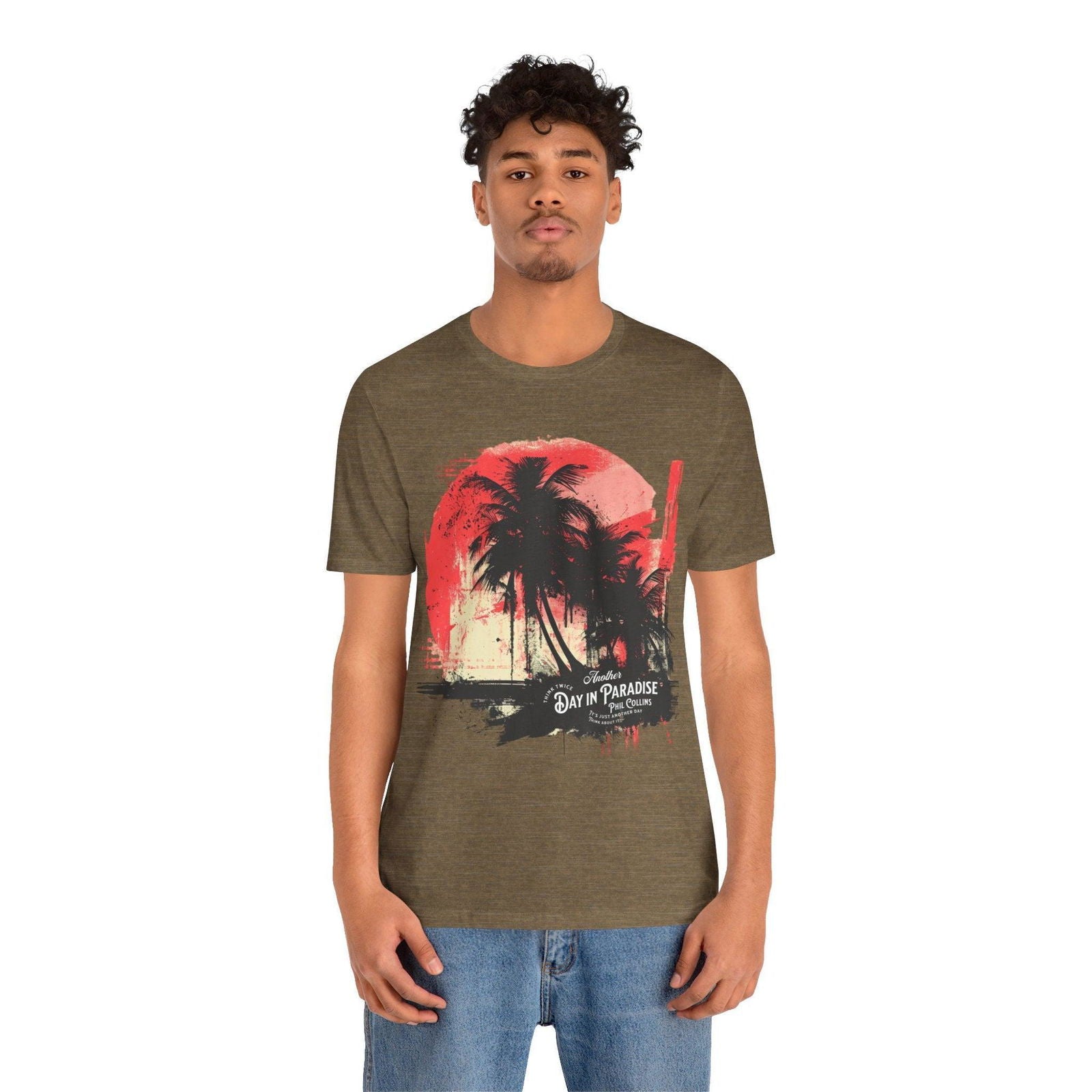 Phil Collins T Shirt - "Another Day in Paradise" Vintage Design - Text Tease