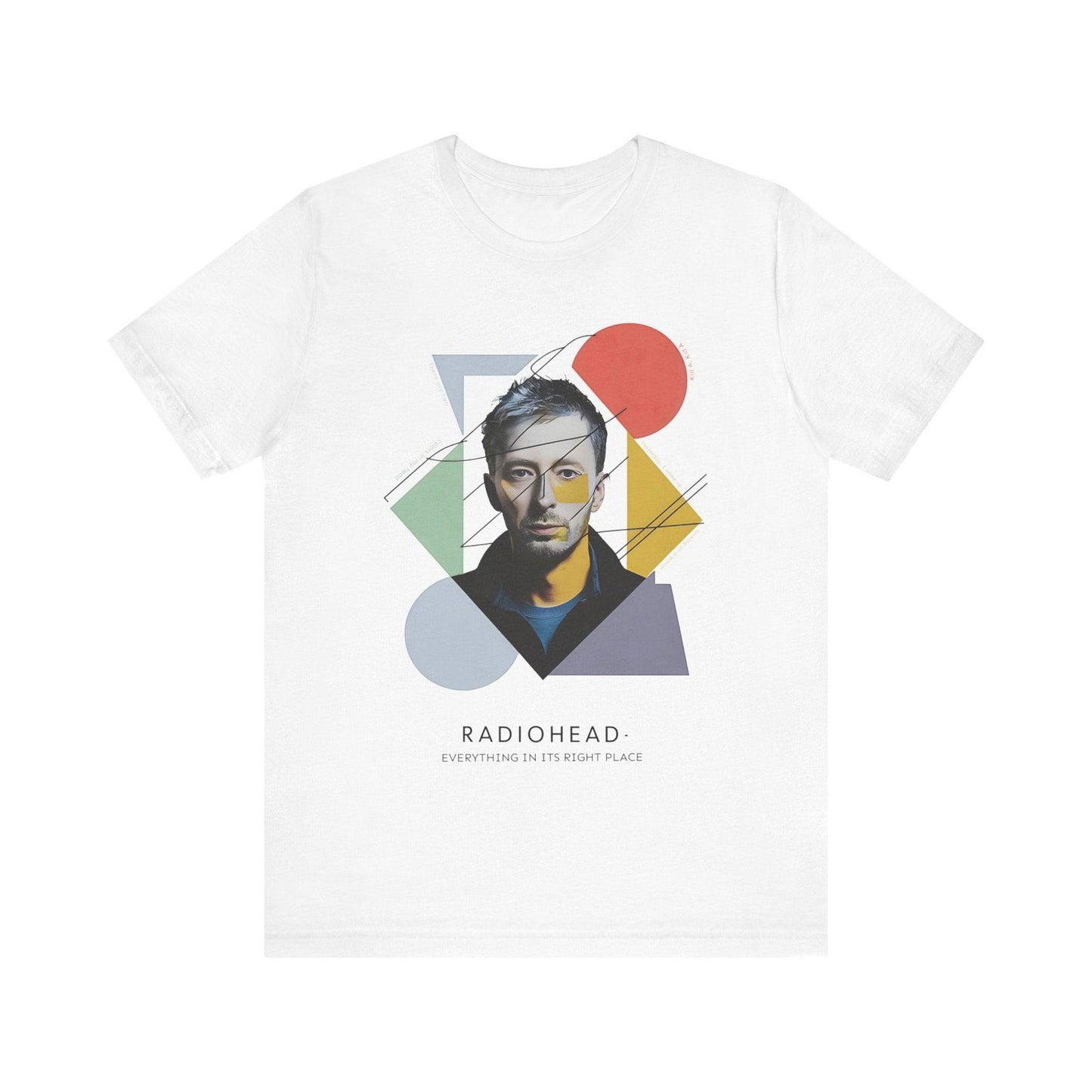 Radiohead Shirt - "Everything in Its Right Place" Thom Yorke - Text Tease