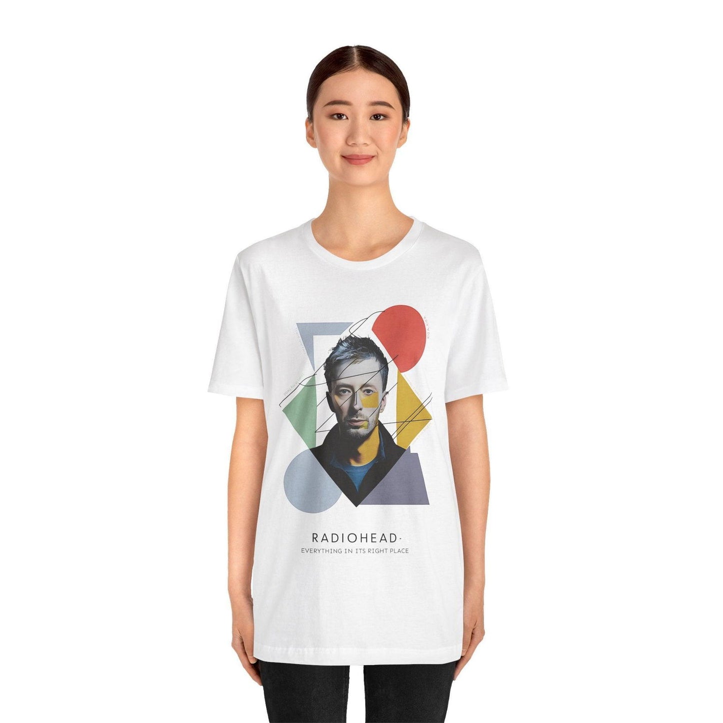Radiohead Shirt - "Everything in Its Right Place" Thom Yorke - Text Tease