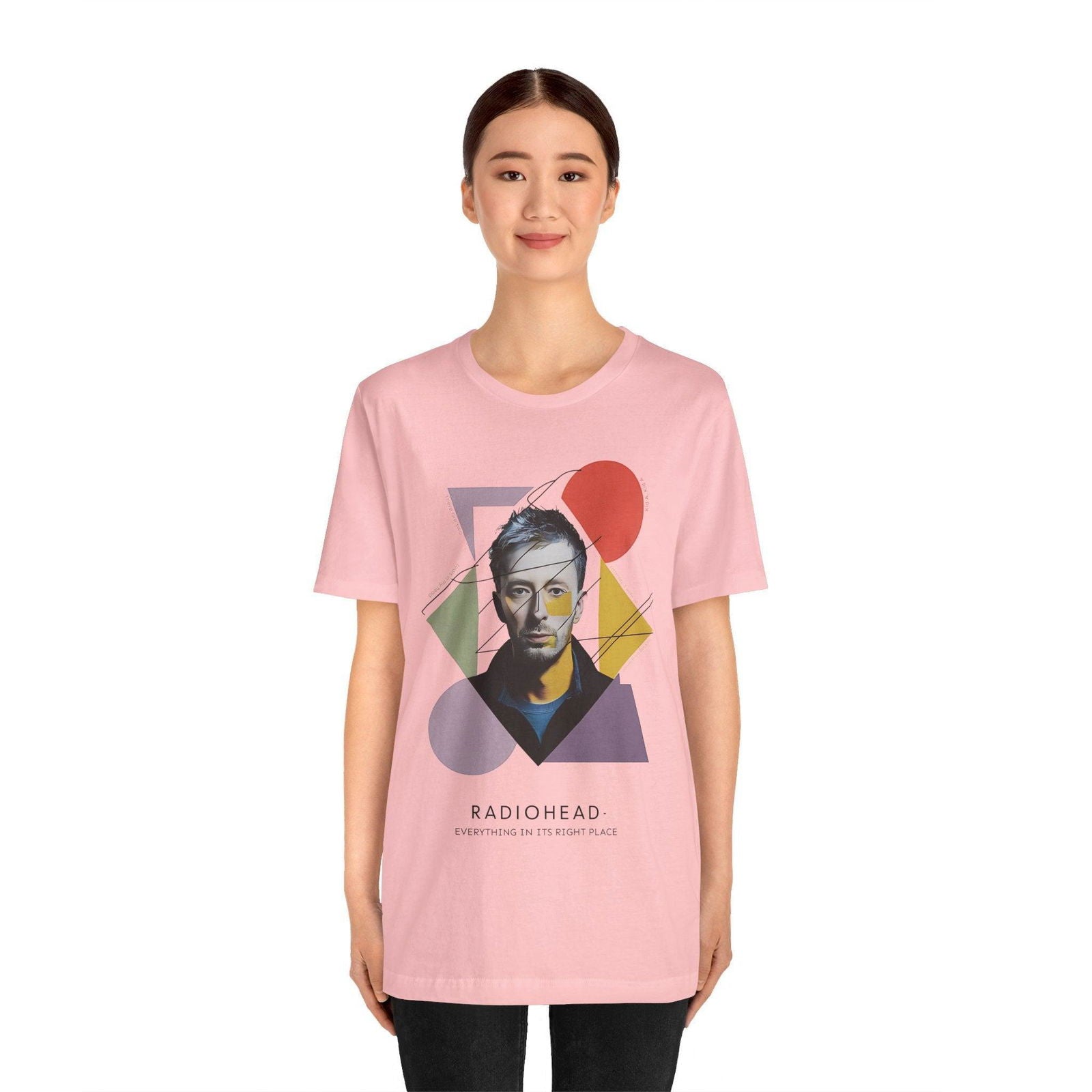 Radiohead Shirt - "Everything in Its Right Place" Thom Yorke - Text Tease