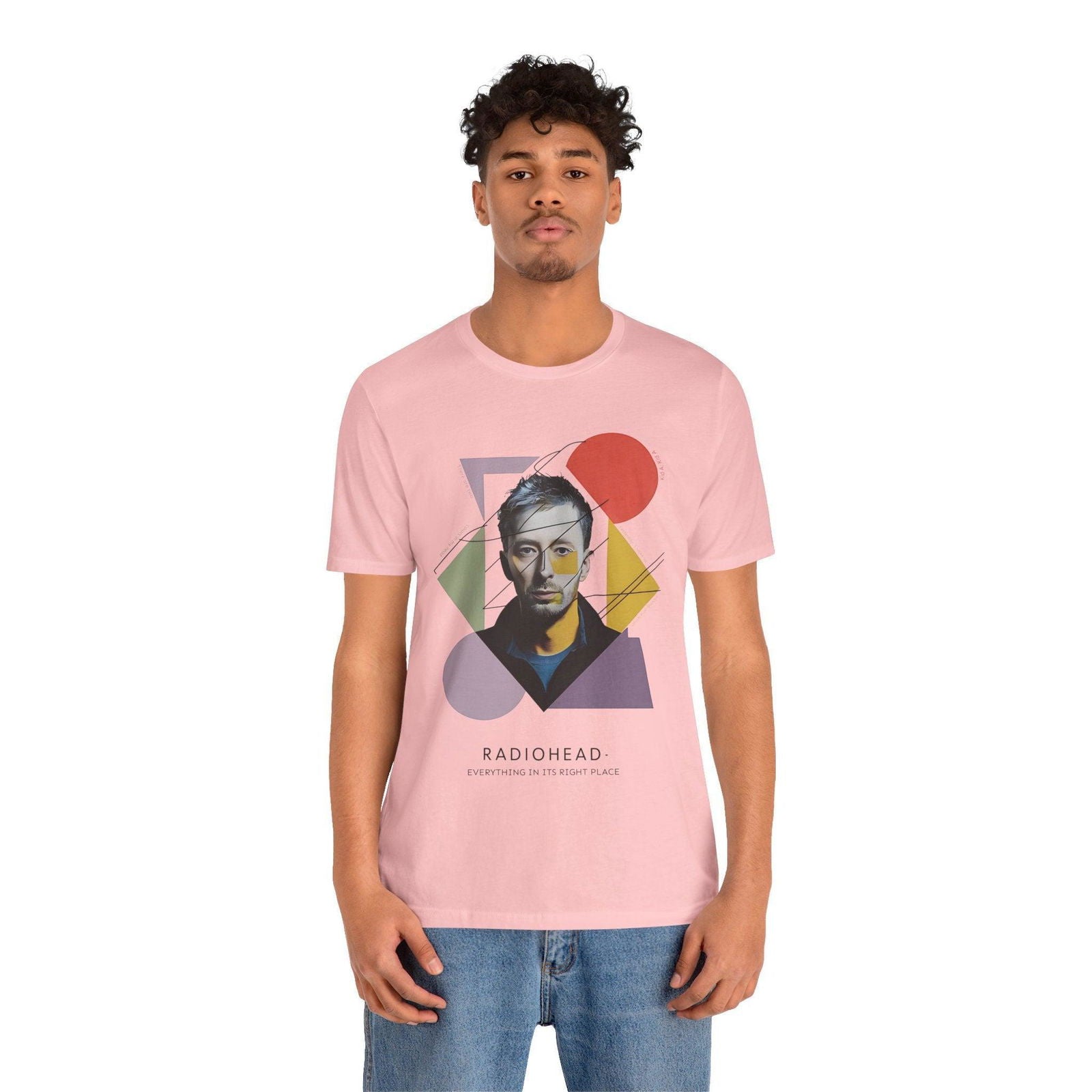 Radiohead Shirt - "Everything in Its Right Place" Thom Yorke - Text Tease