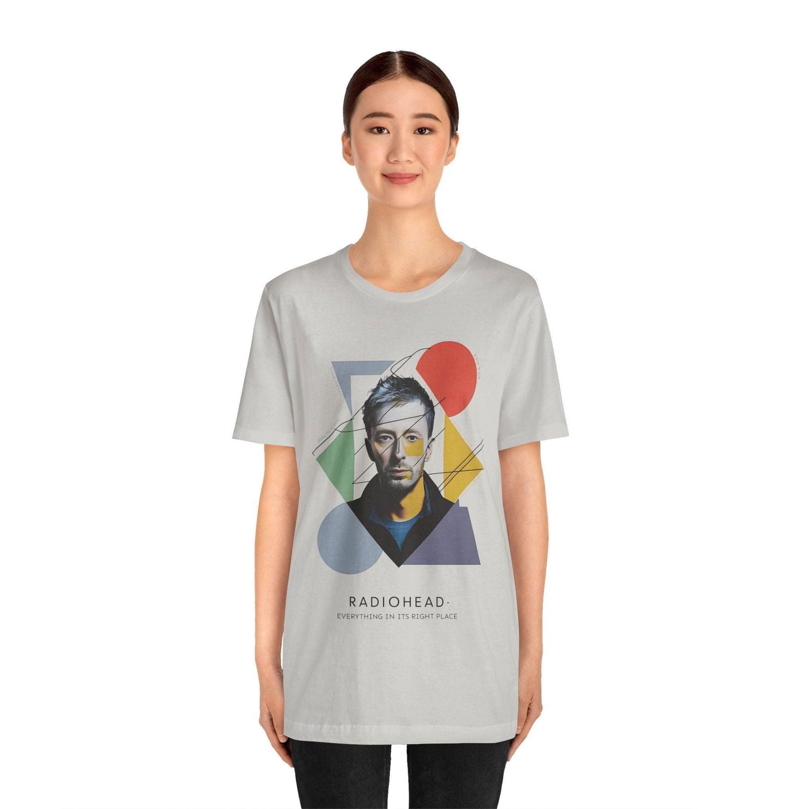 Radiohead Shirt - "Everything in Its Right Place" Thom Yorke - Text Tease