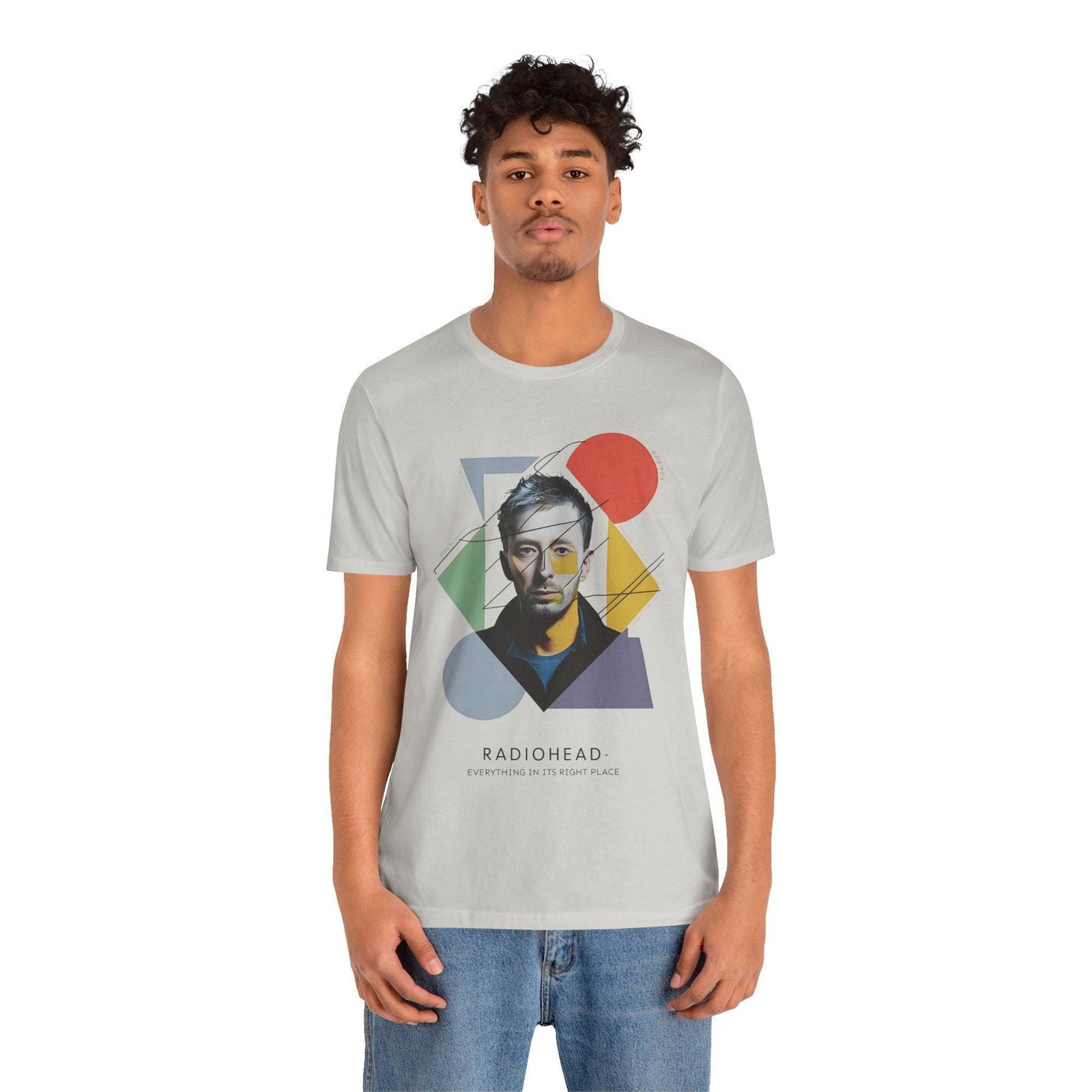 Radiohead Shirt - "Everything in Its Right Place" Thom Yorke - Text Tease
