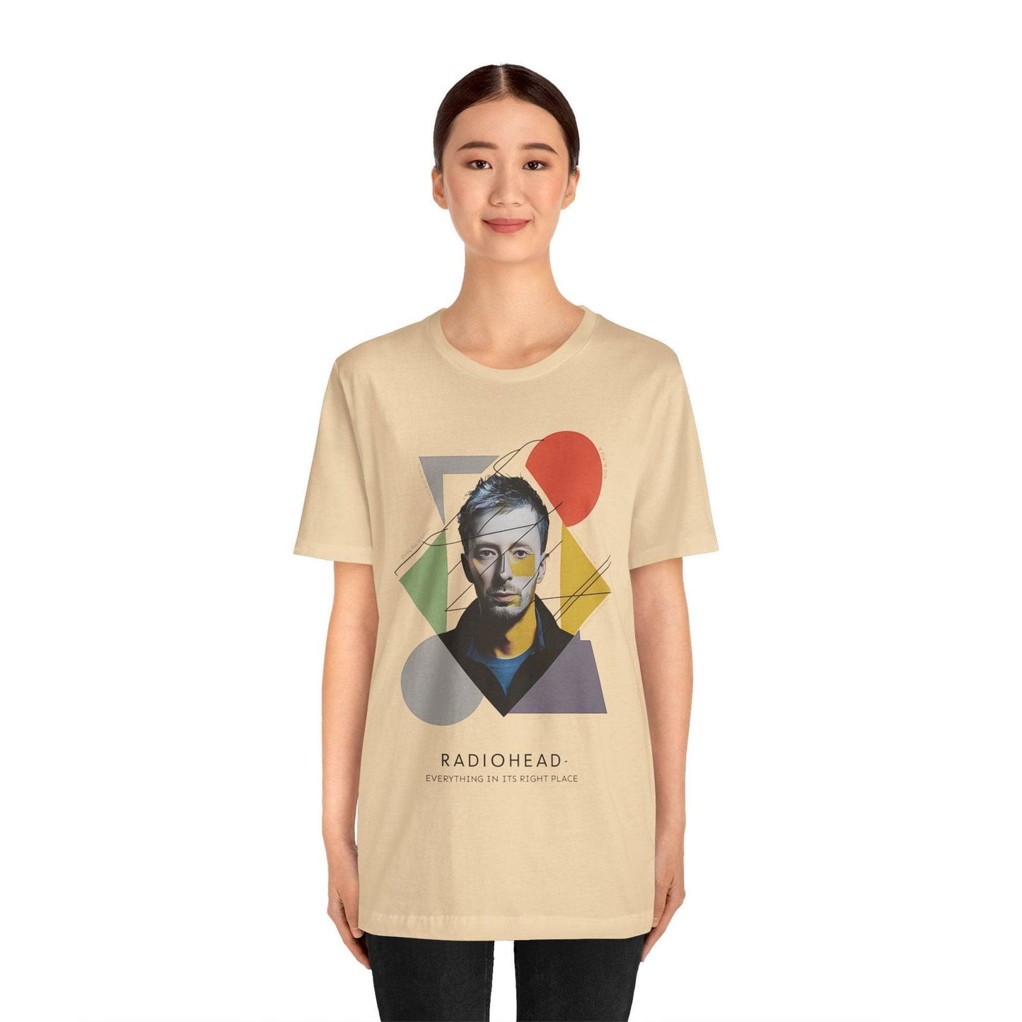Radiohead Shirt - "Everything in Its Right Place" Thom Yorke - Text Tease