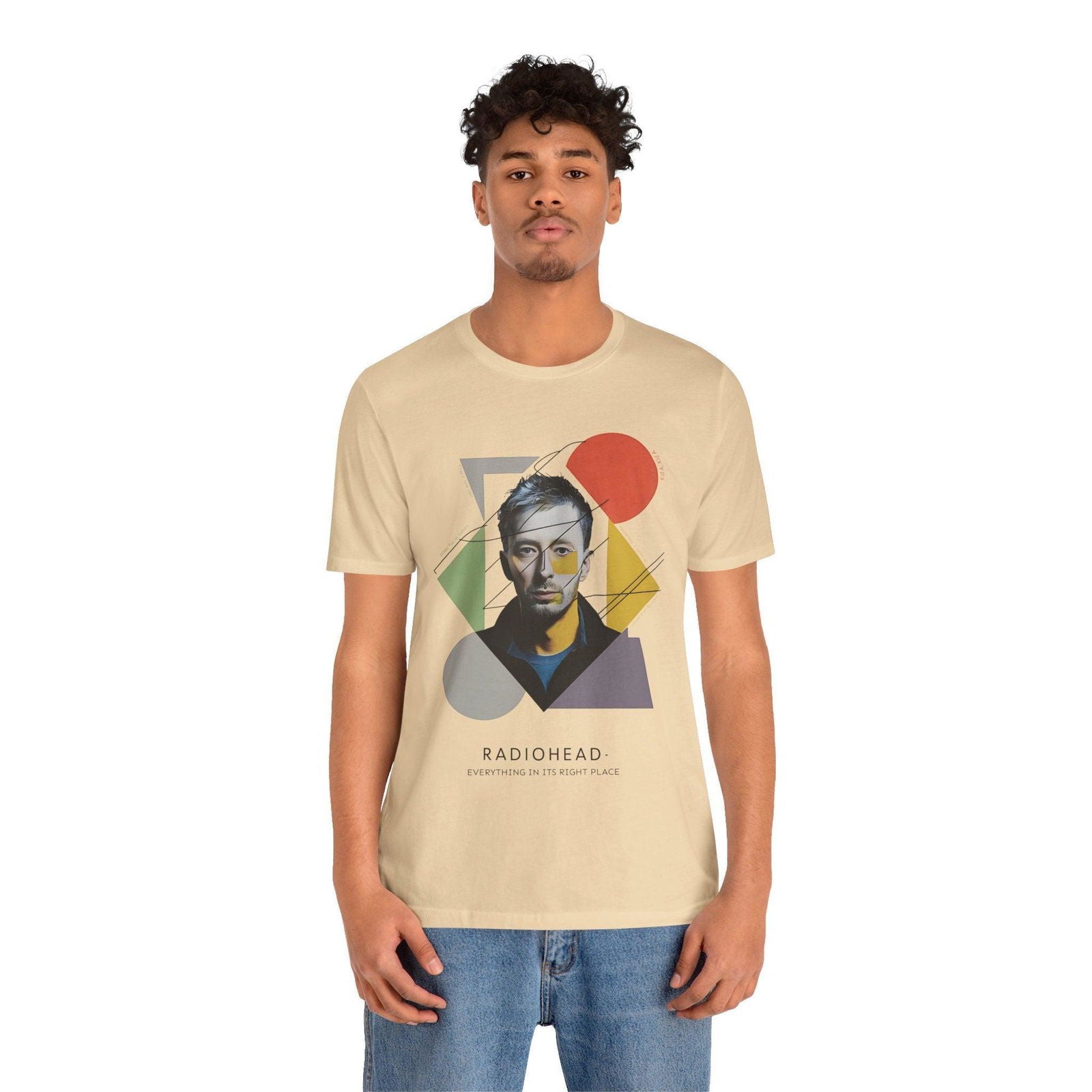 Radiohead Shirt - "Everything in Its Right Place" Thom Yorke - Text Tease