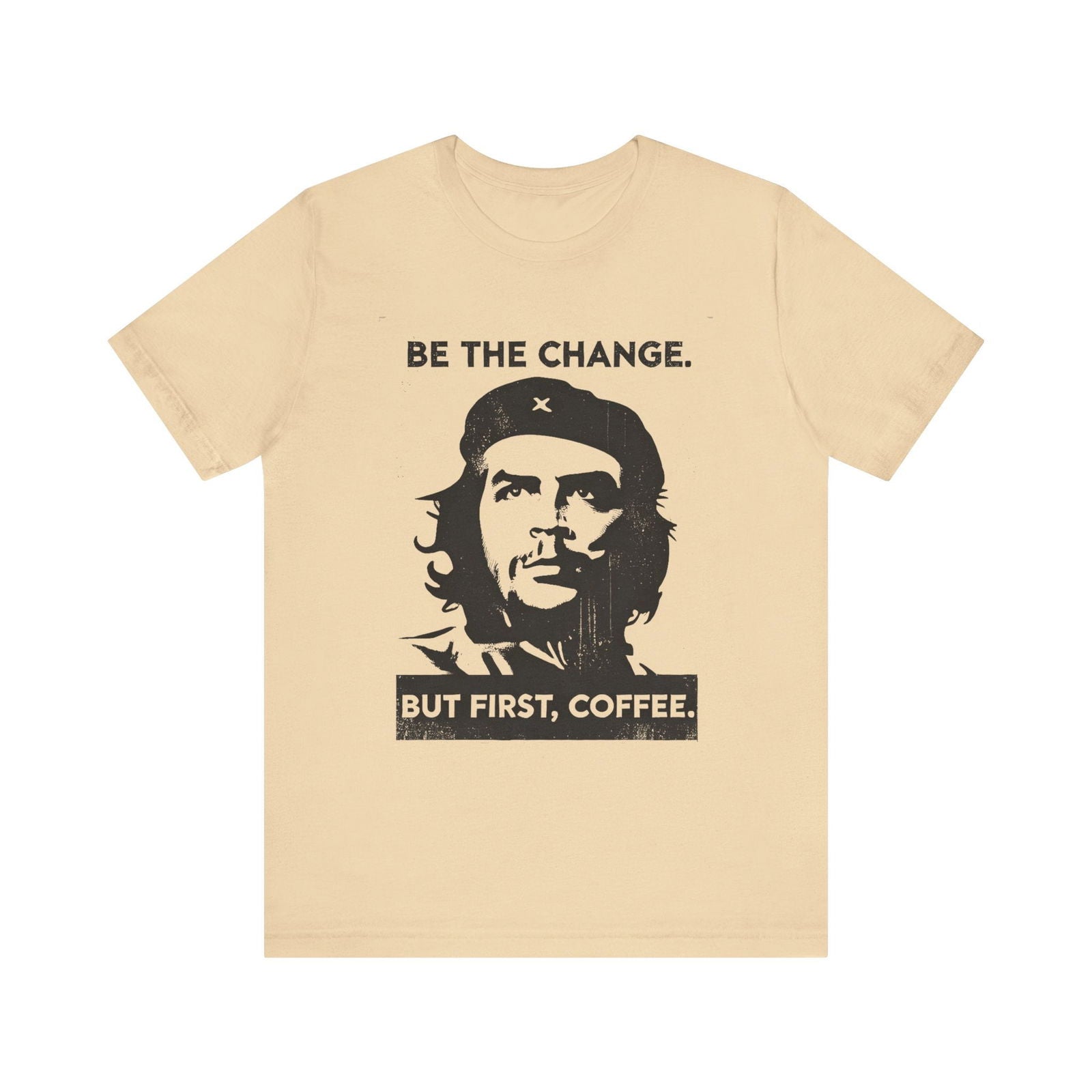 Regular-fit Coffee First graphic tee with centered front artwork