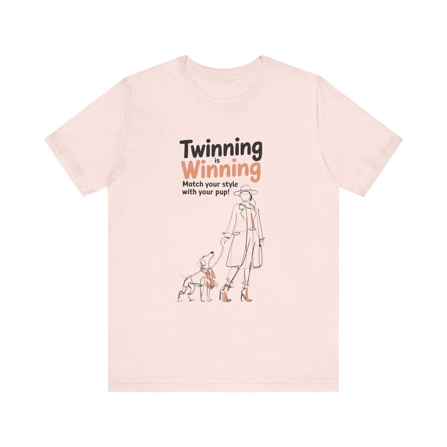 Twinning is Winning T Shirt - Matching Dog and Owner Outfit - Text Tease