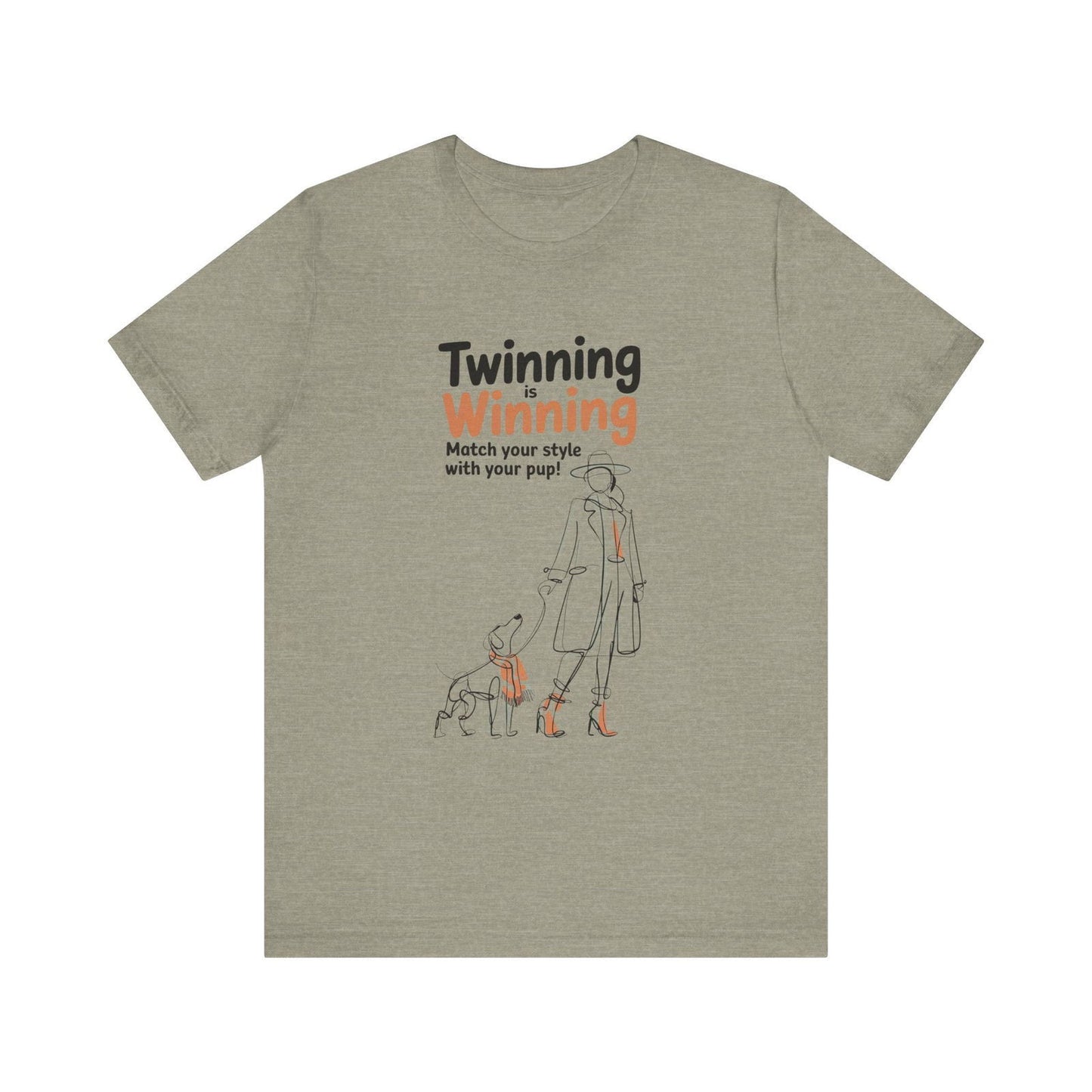 Twinning is Winning T Shirt - Matching Dog and Owner Outfit - Text Tease