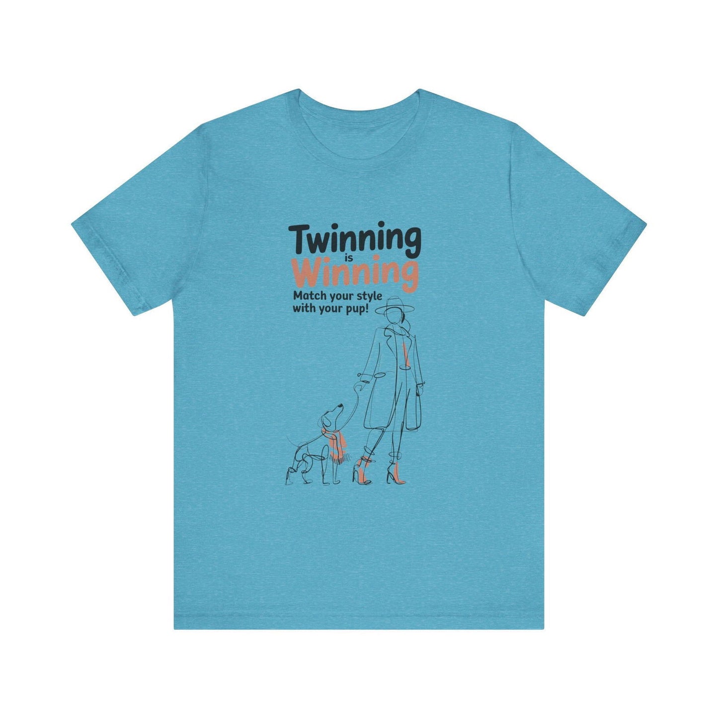 Twinning is Winning T Shirt - Matching Dog and Owner Outfit - Text Tease