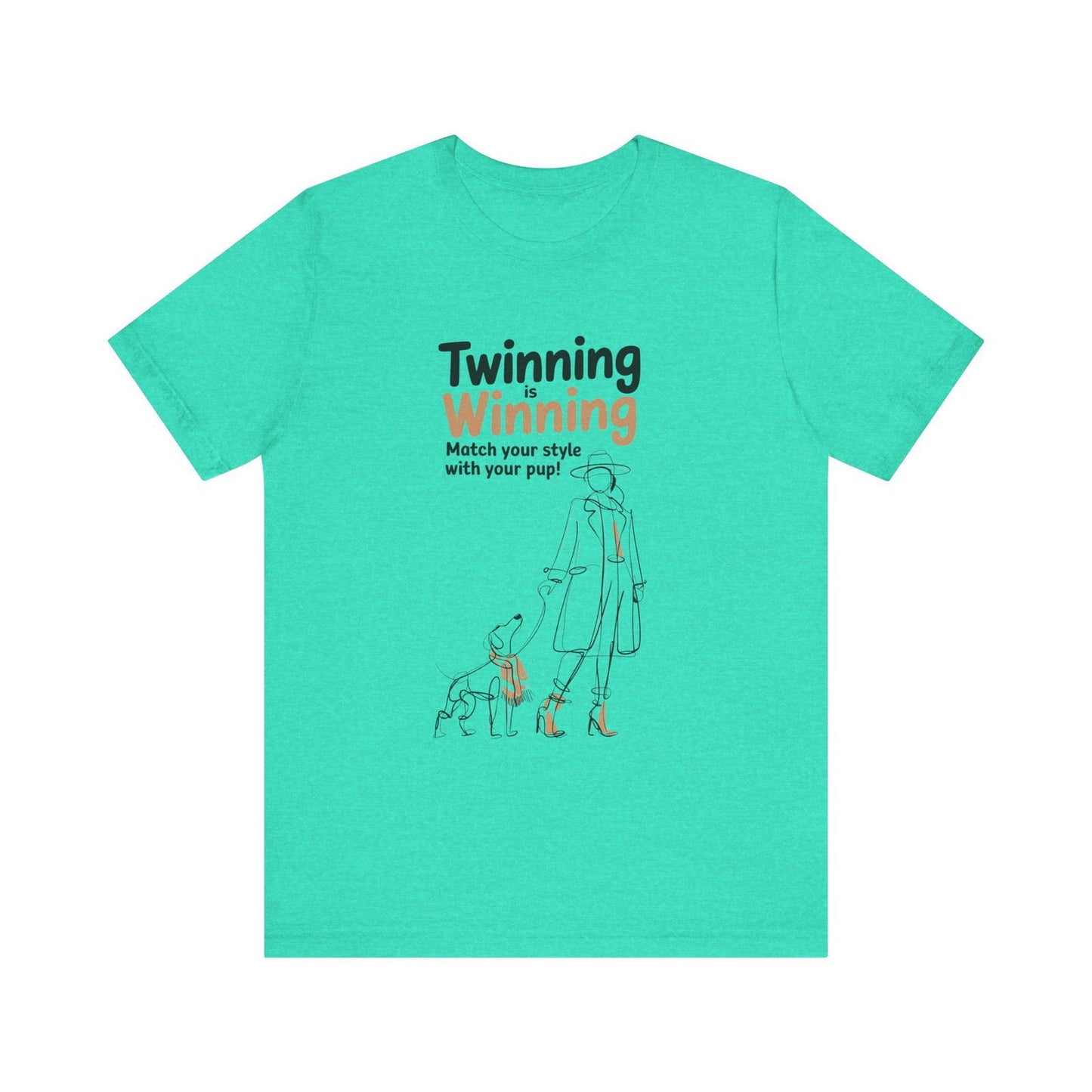 Twinning is Winning T Shirt - Matching Dog and Owner Outfit - Text Tease