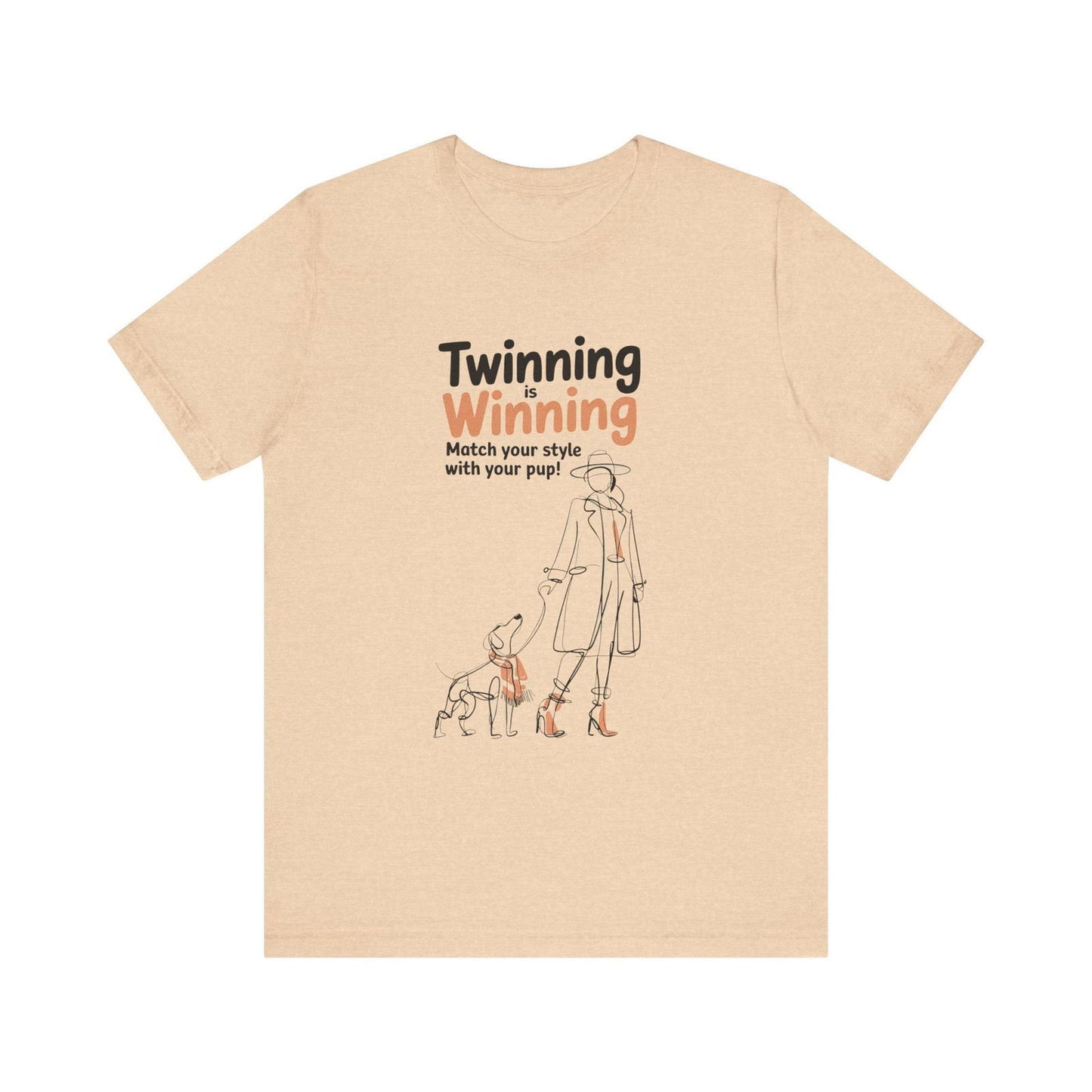 Twinning is Winning T Shirt - Matching Dog and Owner Outfit - Text Tease
