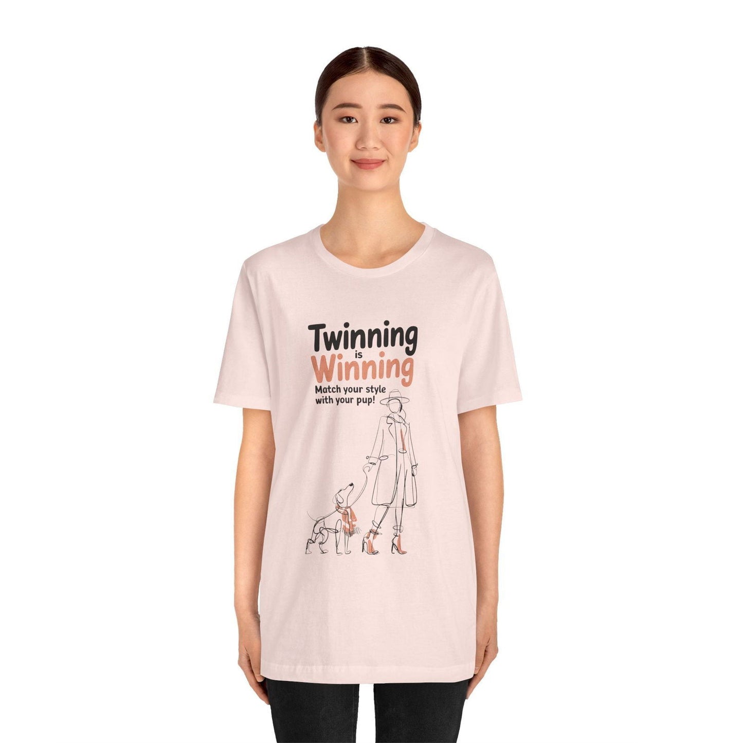 Twinning is Winning T Shirt - Matching Dog and Owner Outfit - Text Tease