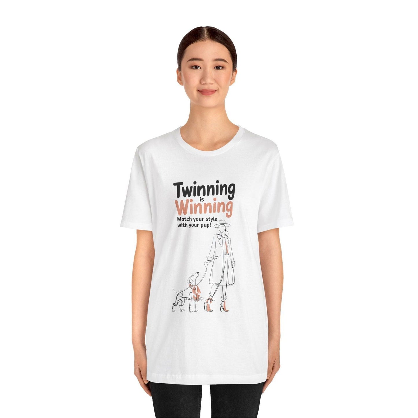 Twinning is Winning T Shirt - Matching Dog and Owner Outfit - Text Tease