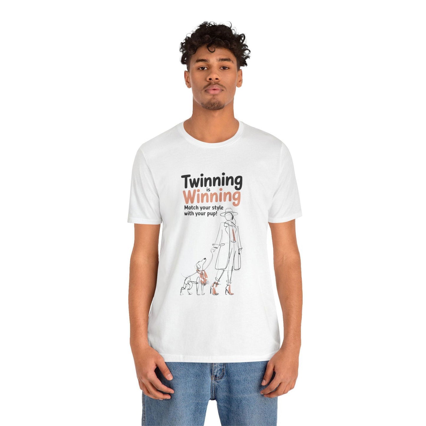 Twinning is Winning T Shirt - Matching Dog and Owner Outfit - Text Tease