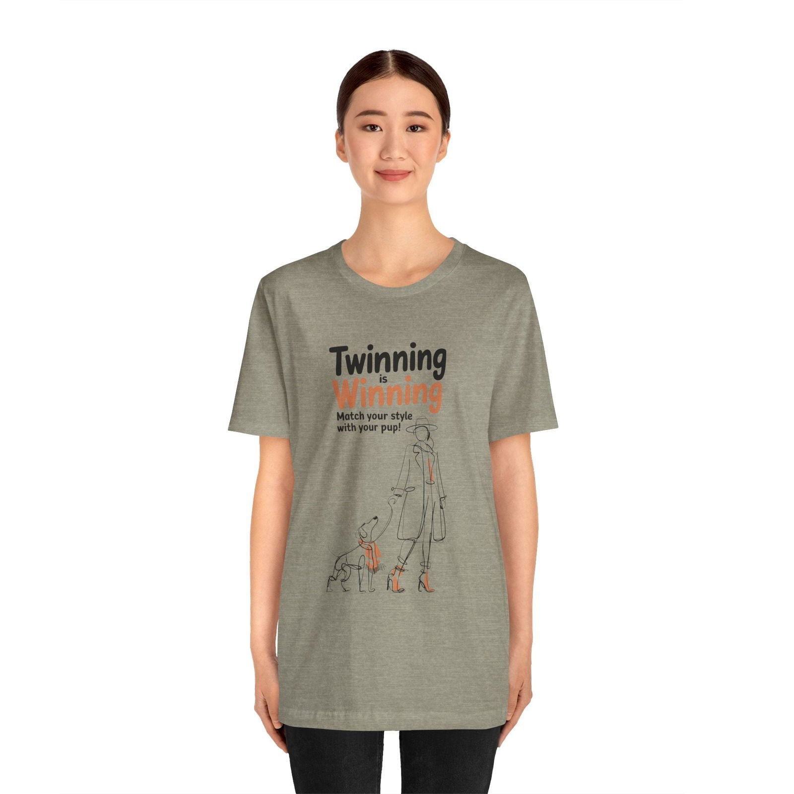 Twinning is Winning T Shirt - Matching Dog and Owner Outfit - Text Tease