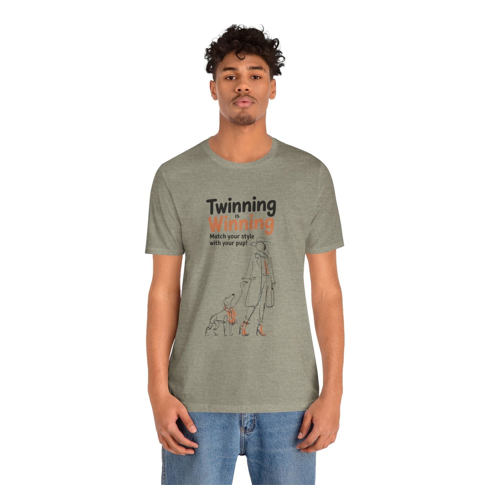 Twinning is Winning T Shirt - Matching Dog and Owner Outfit - Text Tease
